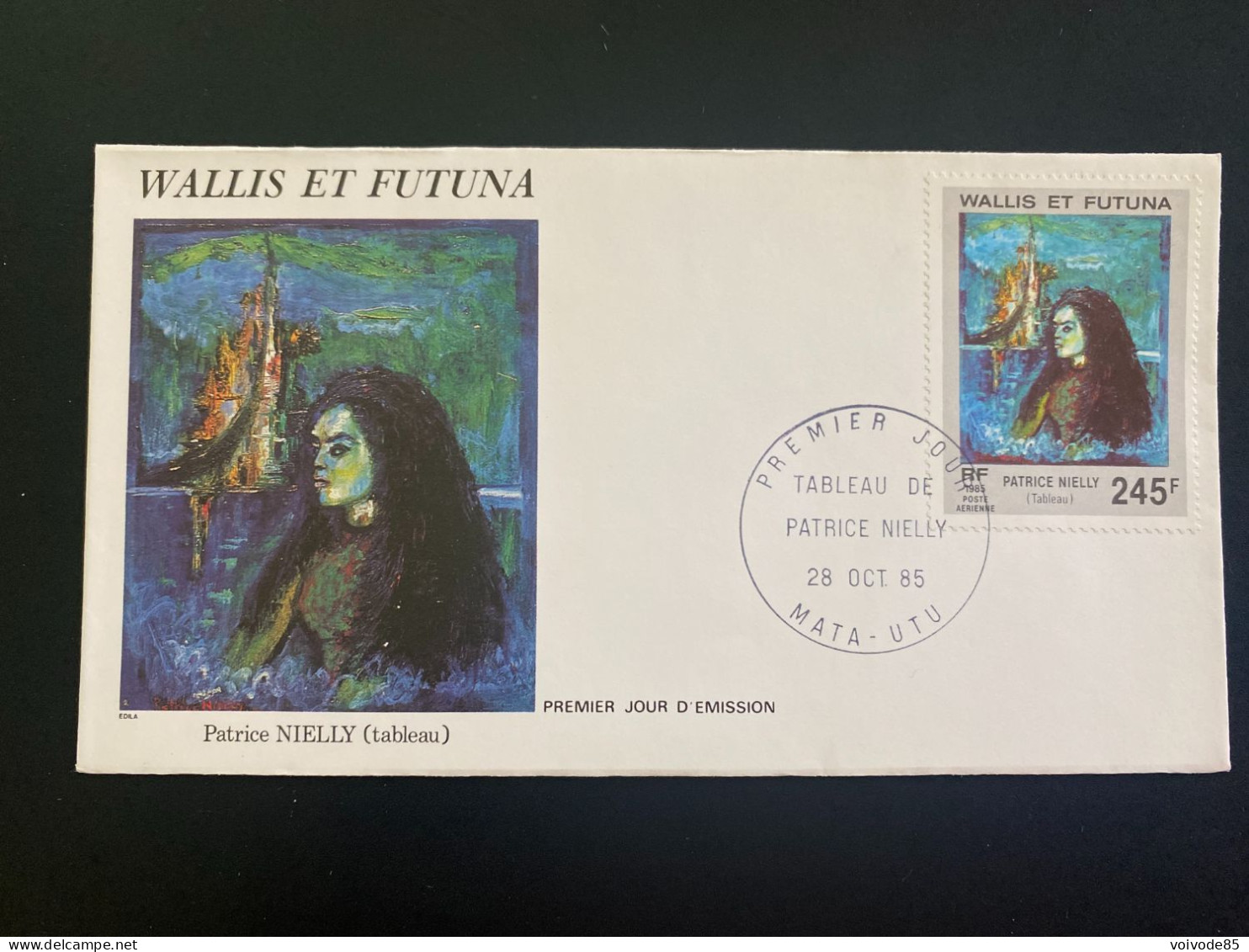 Enveloppe 1er Jour "Patrice Nielly" 28/10/1985 - PA147 - Wallis Et Futuna - FDC