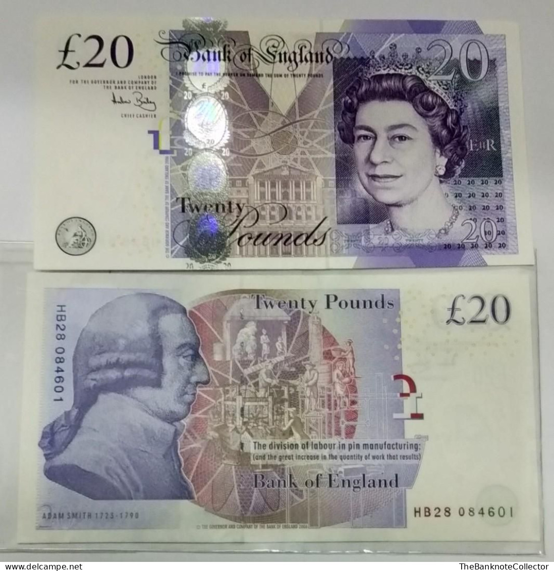Great Britain 20 Pounds ND 2006 P392 Bailey Sign - 10 Pounds