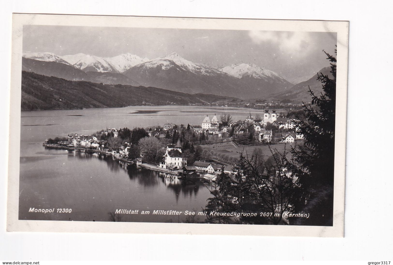 E6030) MILLSTATT Am Millstättersee - Kärnten - Häuser Mit Kreuzeckgruppe S/W ALT ! - Millstatt