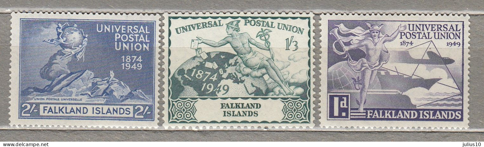 FALKLAND ISLANDS 1949 UPU MNH/MVLH(**) Mi 98, 100, 101 CV 14EUR #33806 - Falklandeilanden