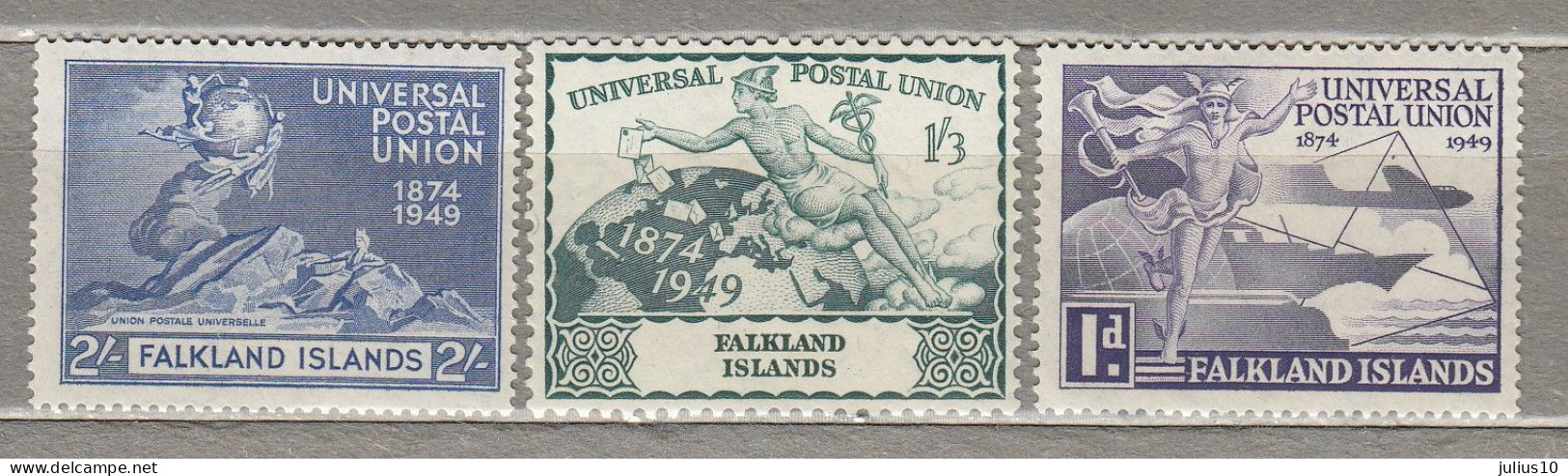 FALKLAND ISLANDS 1949 UPU MNH/MVLH(**) Mi 98, 100, 101 CV 14EUR #33806 - Falkland Islands