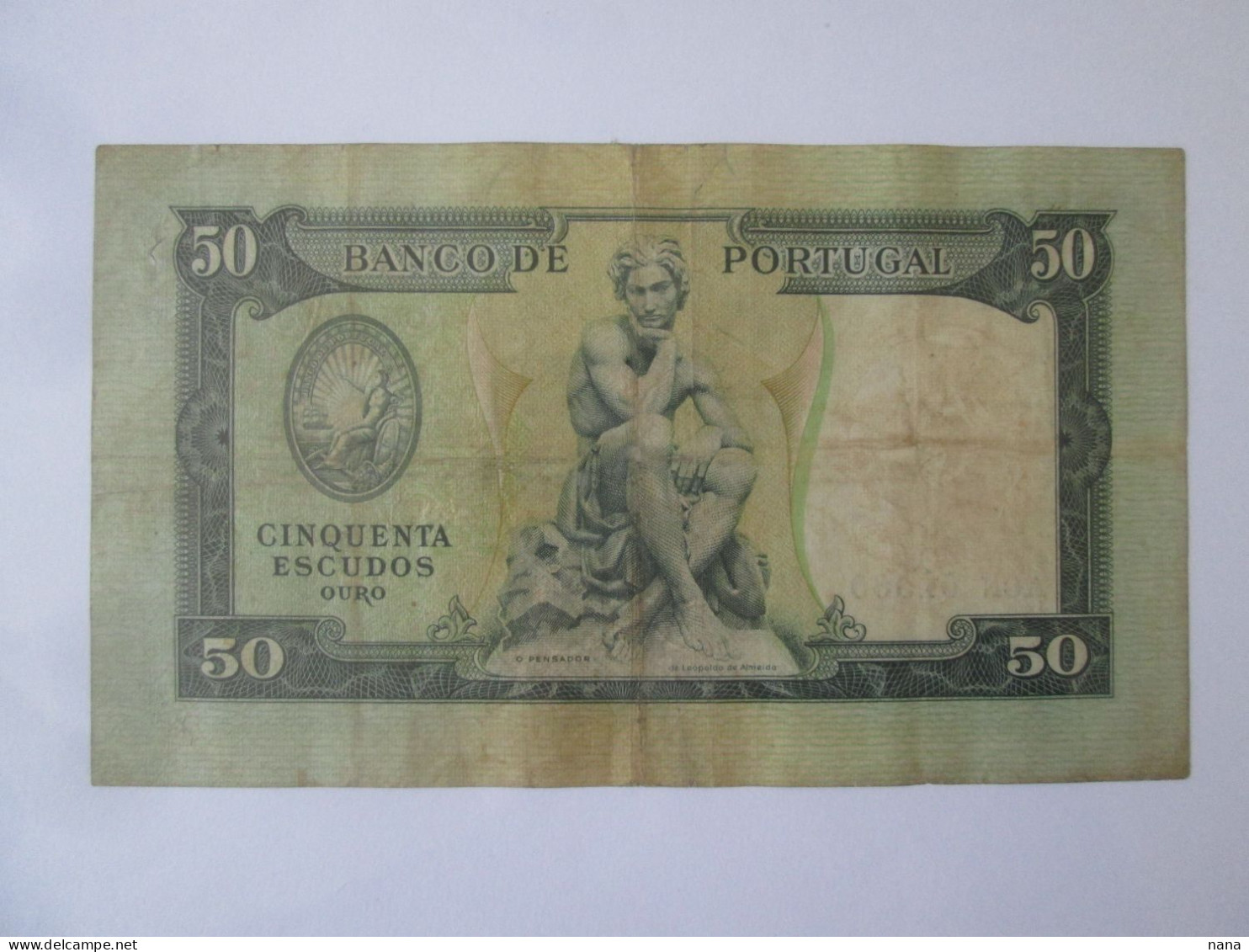 Rare! Portugal 50 Escudos 1953 Banknote See Pictures - Portugal