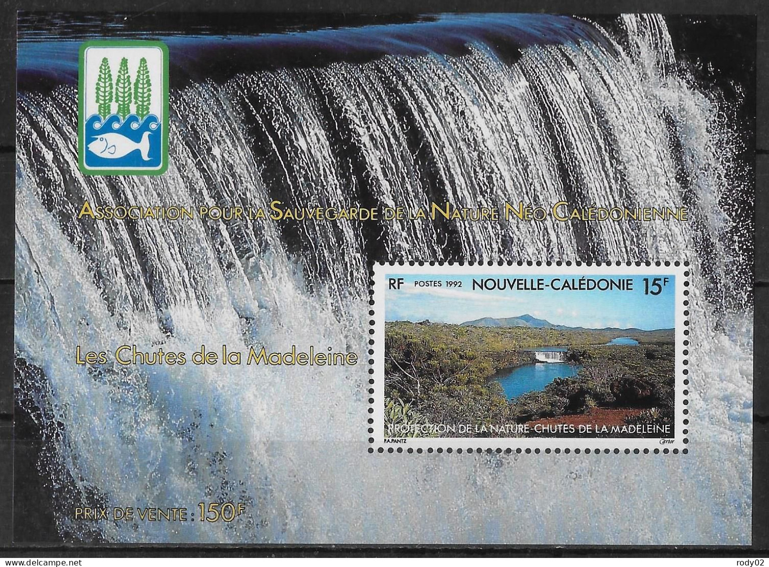 NOUVELLE-CALEDONIE - LES CHUTES DE LA MADELEINE - BF 13 - NEUF** MNH - Blocchi & Foglietti