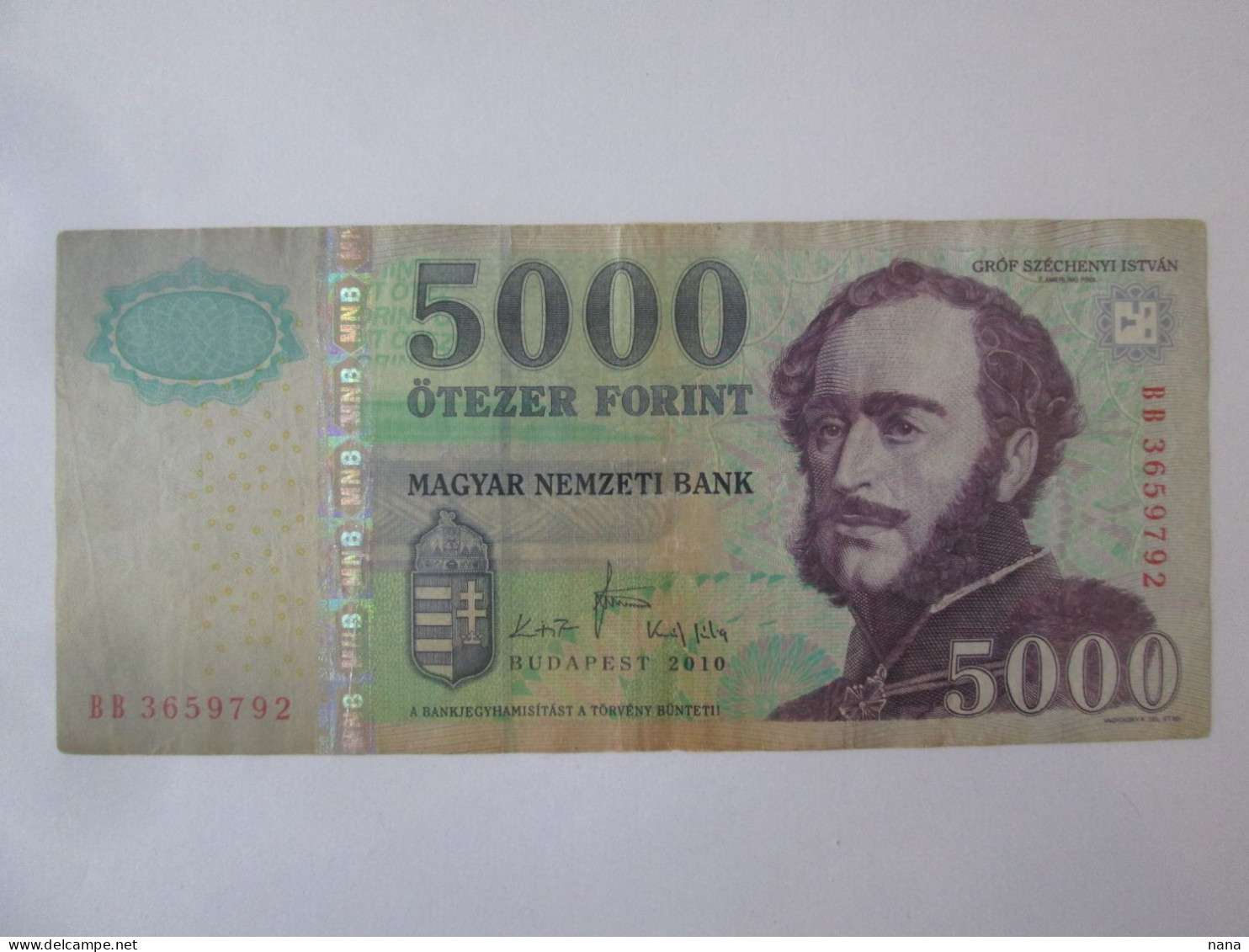 Hongrie/Hungary 5000 Forint 2010 - Ungheria