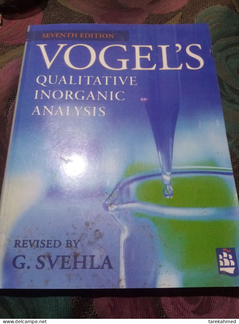 Egypt Store, Vogel's Qualitative Inorganic Analysis Textbook By Arthur Vogel And G, 7th Edition. - Opvoeding/Onderwijs