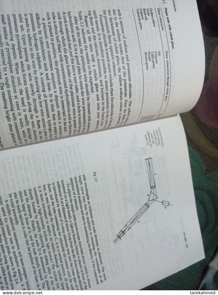 Egypt Store, Vogel's Qualitative Inorganic Analysis Textbook By Arthur Vogel And G, 7th Edition. - Opvoeding/Onderwijs