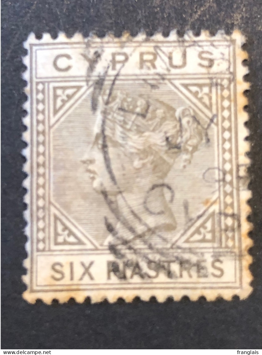 CYPRUS. SG 21. 6 Piastre Olive Grey And - Cipro (...-1960)
