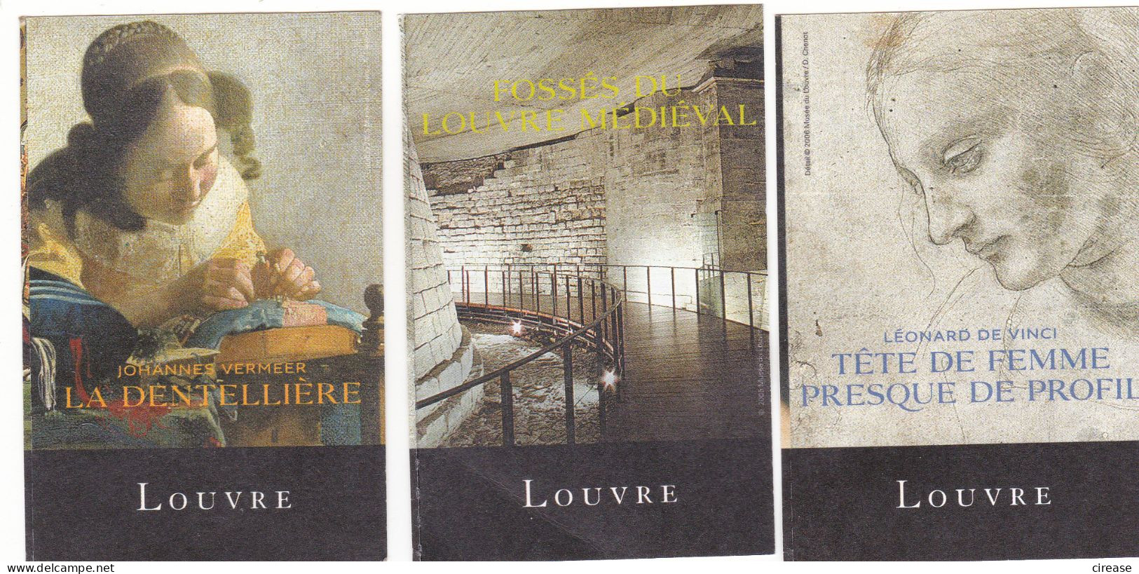 3 TICKET TICKETS MUSEUM LOUVRE ENTRANCE LEONARD VE VINCI AND JOHANNES VERMEER FRANCE - Tickets - Entradas