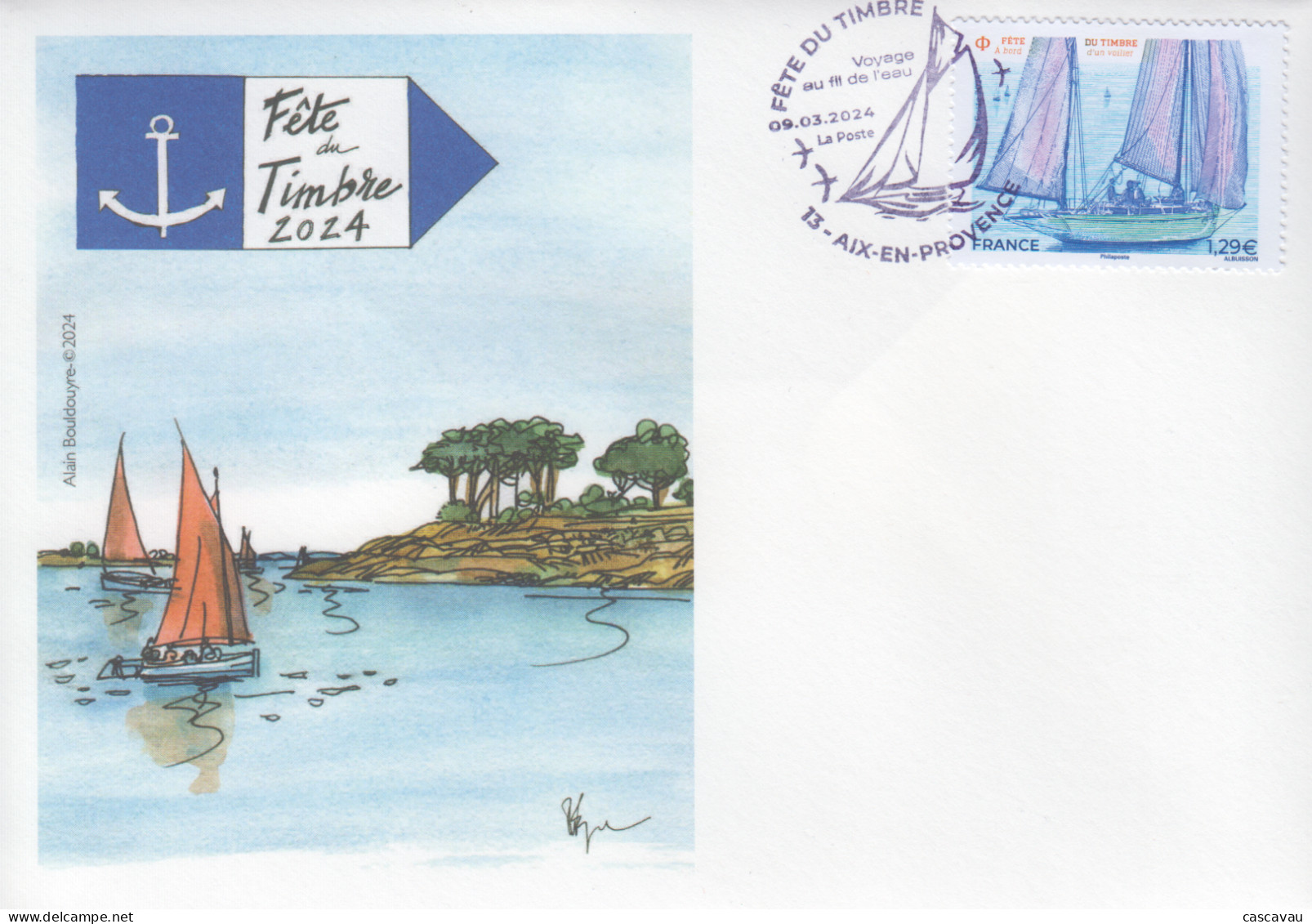 Enveloppe  FDC   1er   Jour    FRANCE    Fête  Du  Timbre    AIX  EN  PROVENCE   2024 - 2020-…