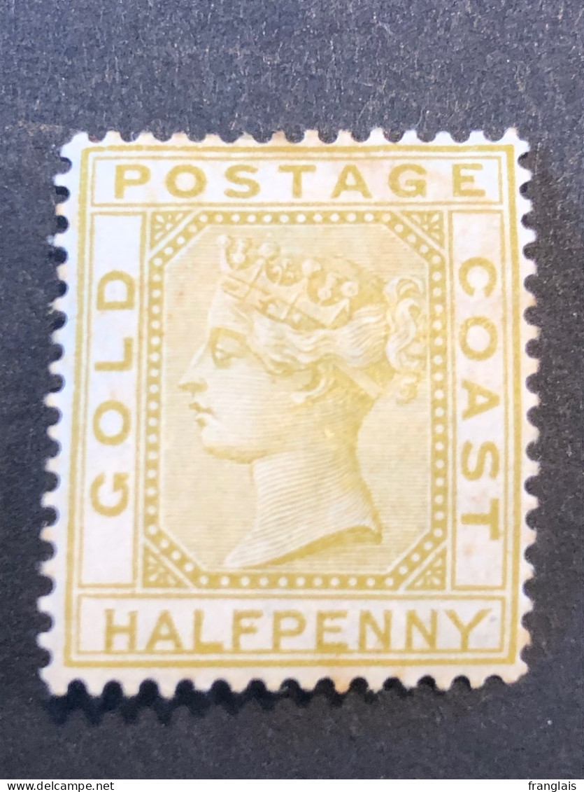 GOLD COAST.  SG 9.  1/2d. Olive Yellow  CV £275 - Côte D'Or (...-1957)