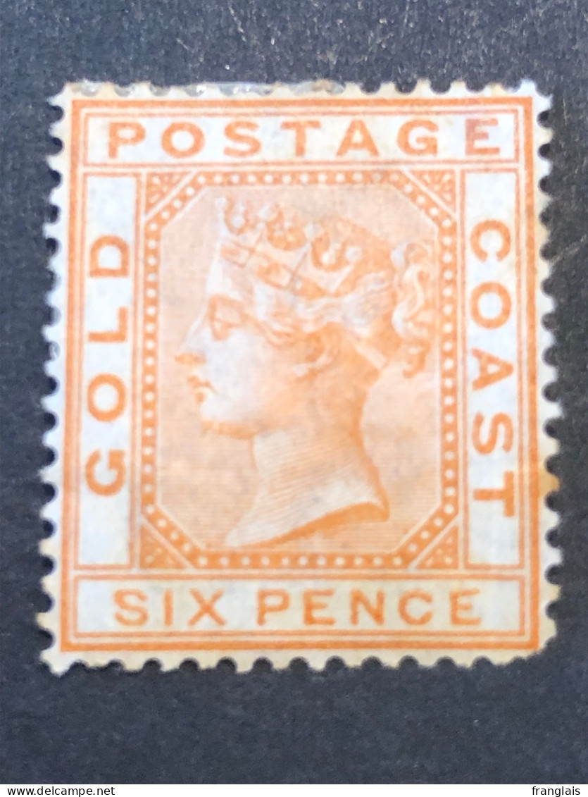 GOLD COAST.  SG 8   6d Orange. CV £325 - Gold Coast (...-1957)