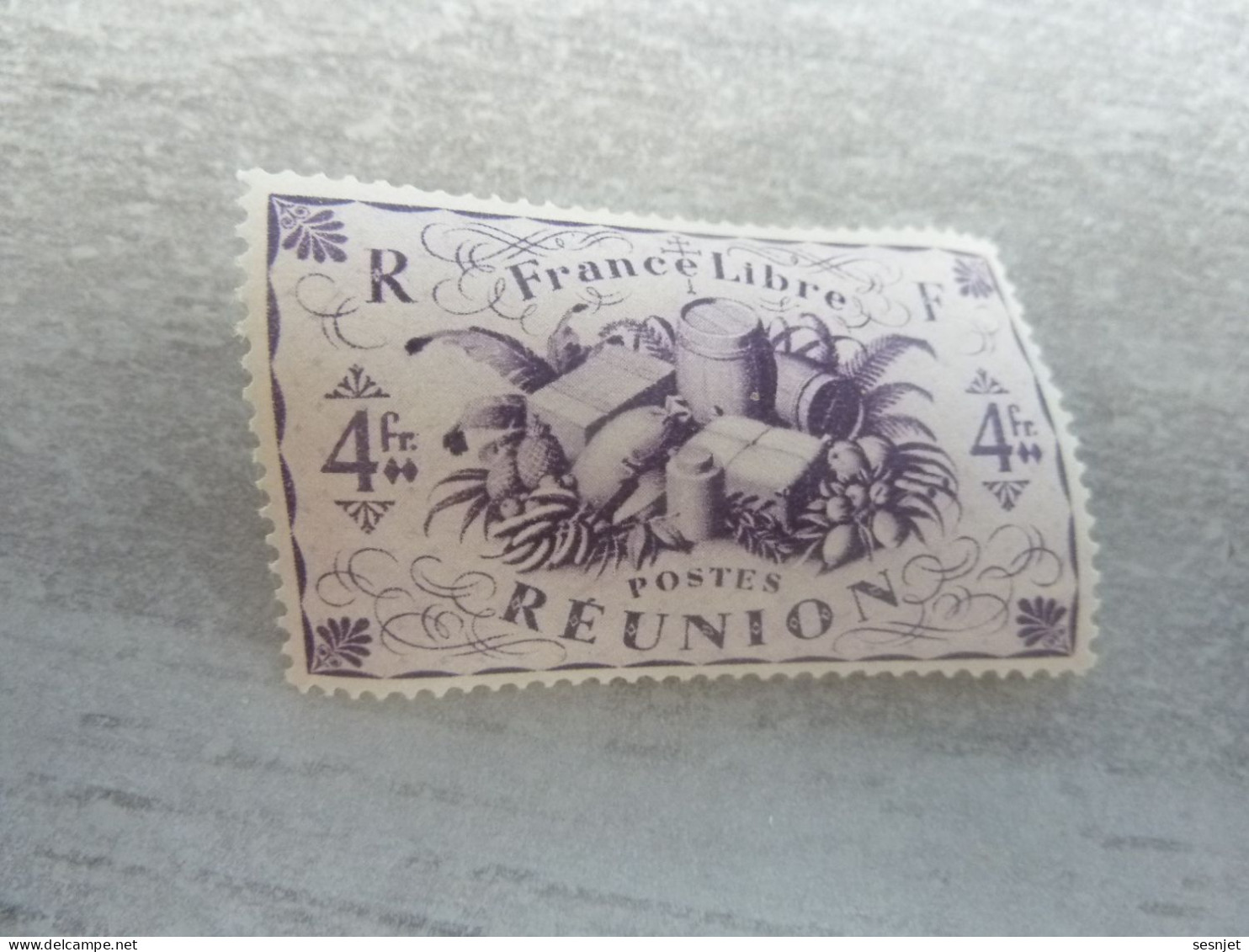 Série De Londres - France-Libre - Réunion  - 4f. - Yt 243 - Violet-brun - Neuf Sans Trace De Charnière - Année 1943 - - Nuevos