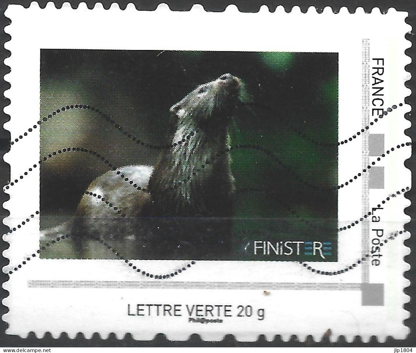 Montimbramoi La Loutre Collector Finistère - Lettre Verte 20g - Oblitéré Sur Support - Autres & Non Classés