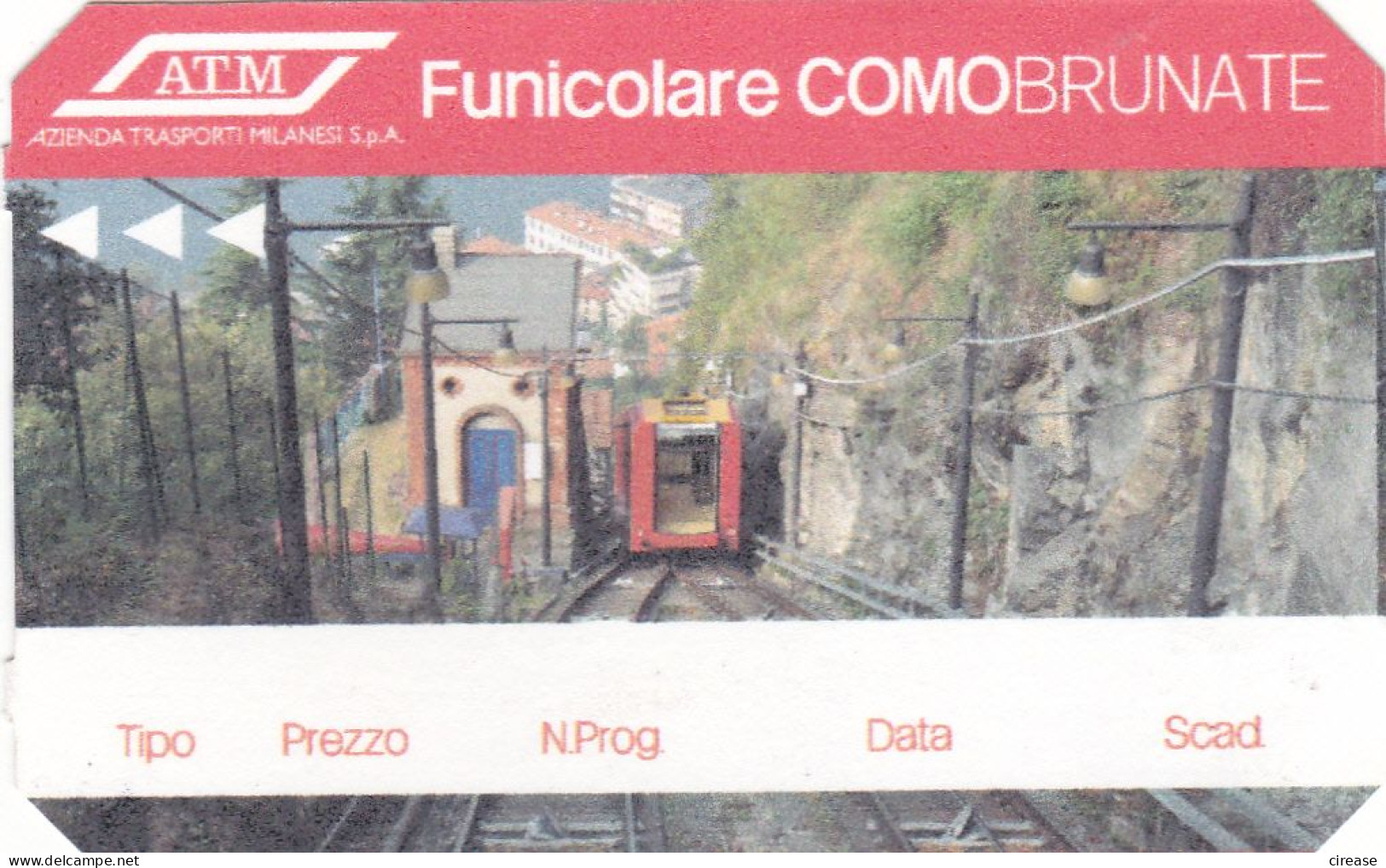 1 TICKET TICKETS TRANSPORT FUNICULARE RAILWAY ITALY - Tickets - Vouchers