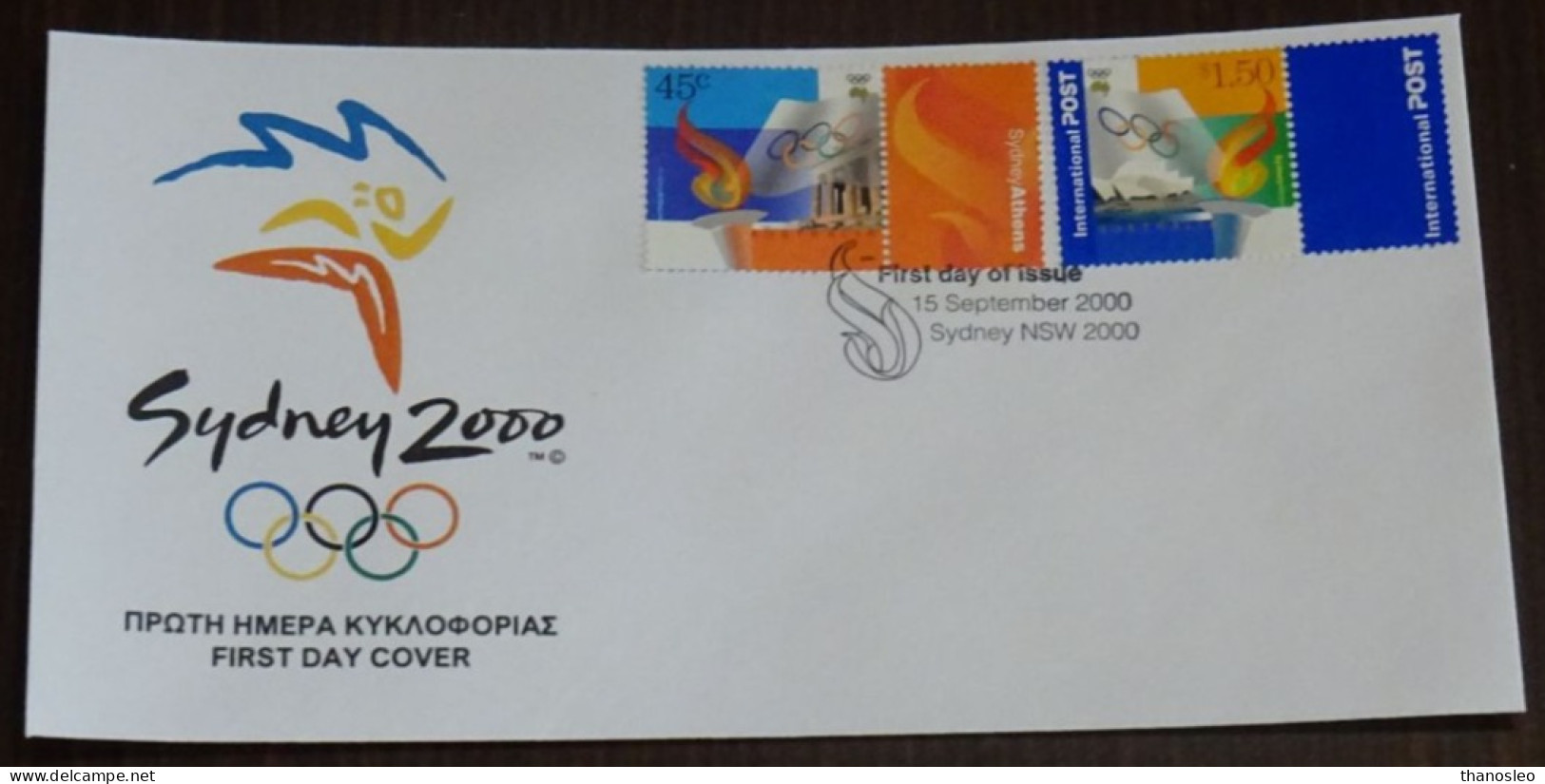 Australia-Greece 2000 Joint Issue For Olympic Games FDC VF - Primo Giorno D'emissione (FDC)