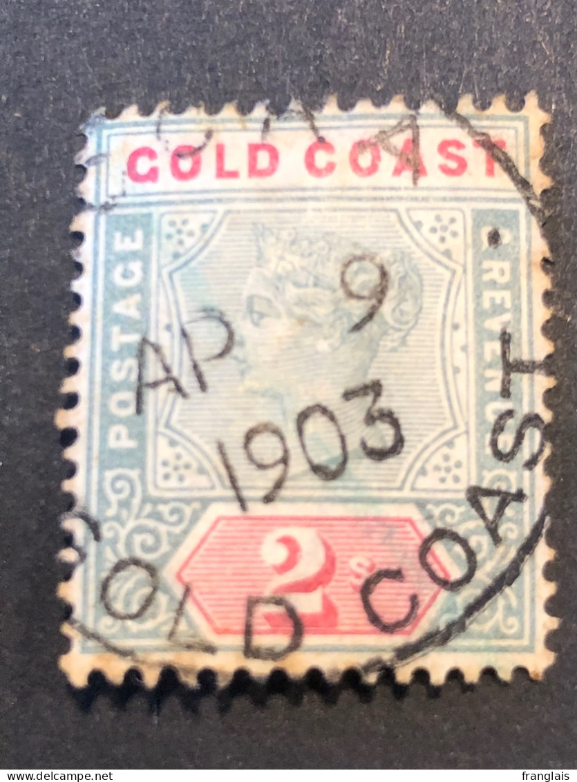 GOLD COAST.  SG 32 2s Green And Carmine CV £45 - Côte D'Or (...-1957)