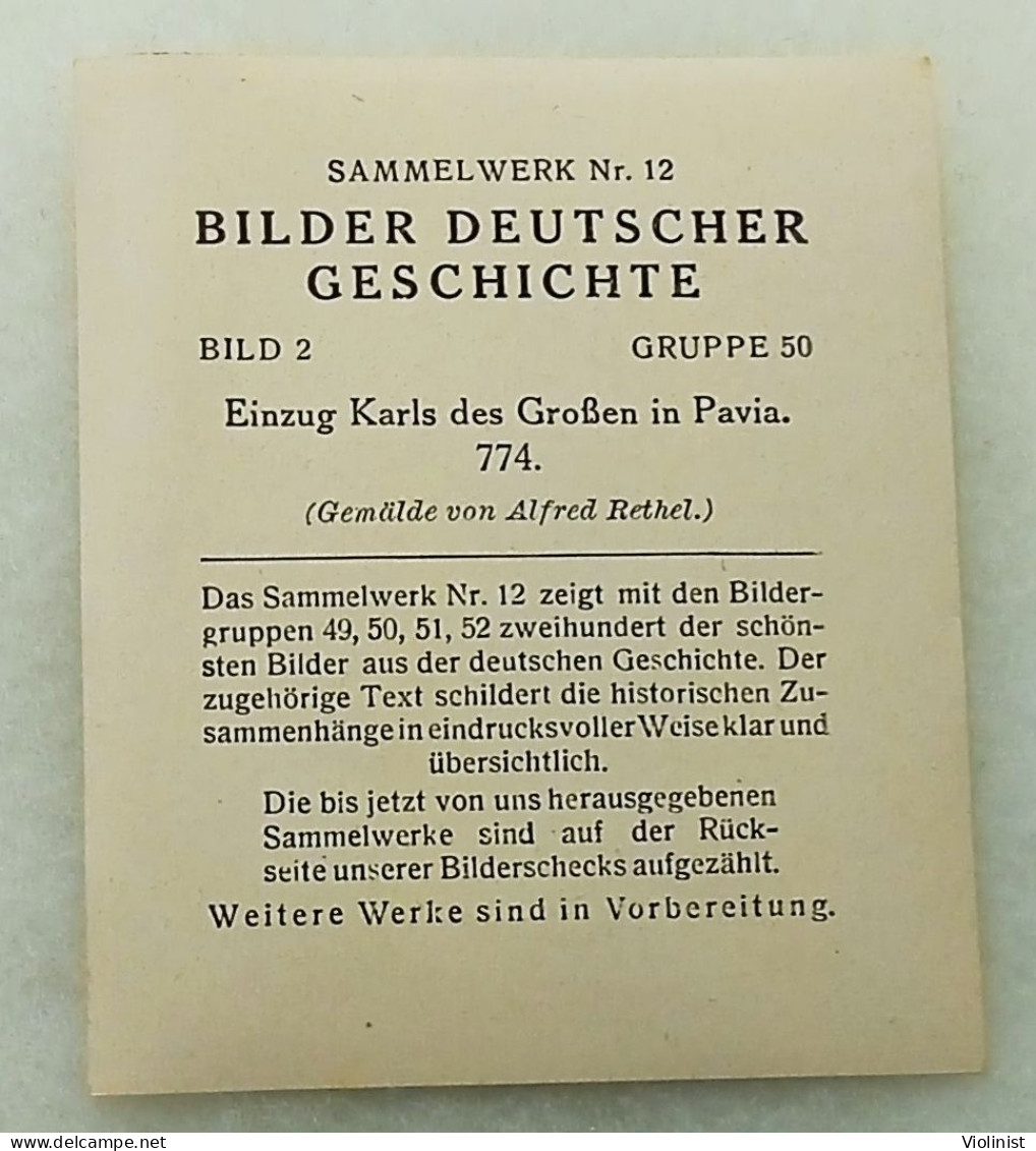 Bilder Deutscher Geschichte-Einzug Karls Des Großen In Pavia - Historia