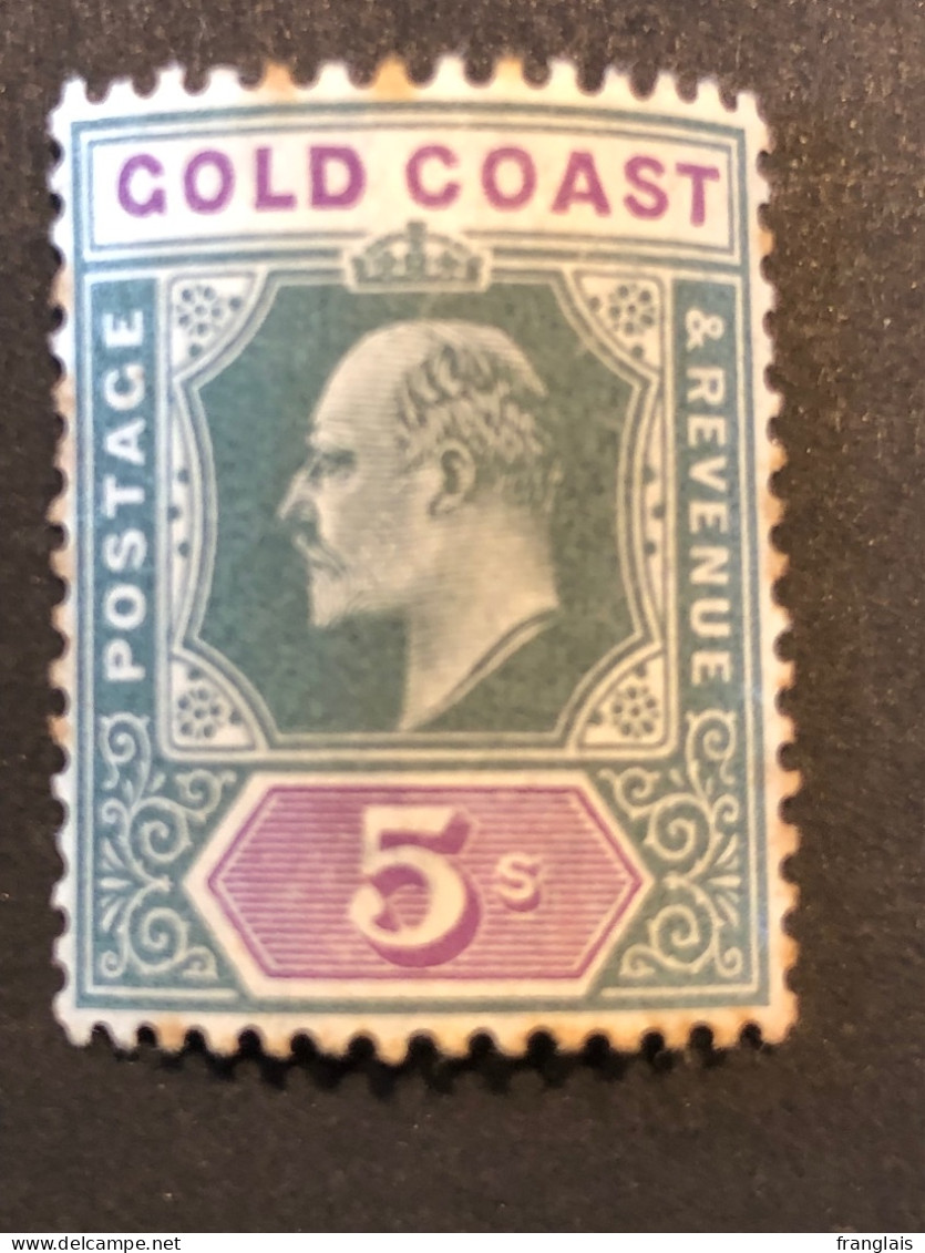 GOLD COAST.  SG 46.  5s Green And Mauve MH* CV £65 - Costa D'Oro (...-1957)