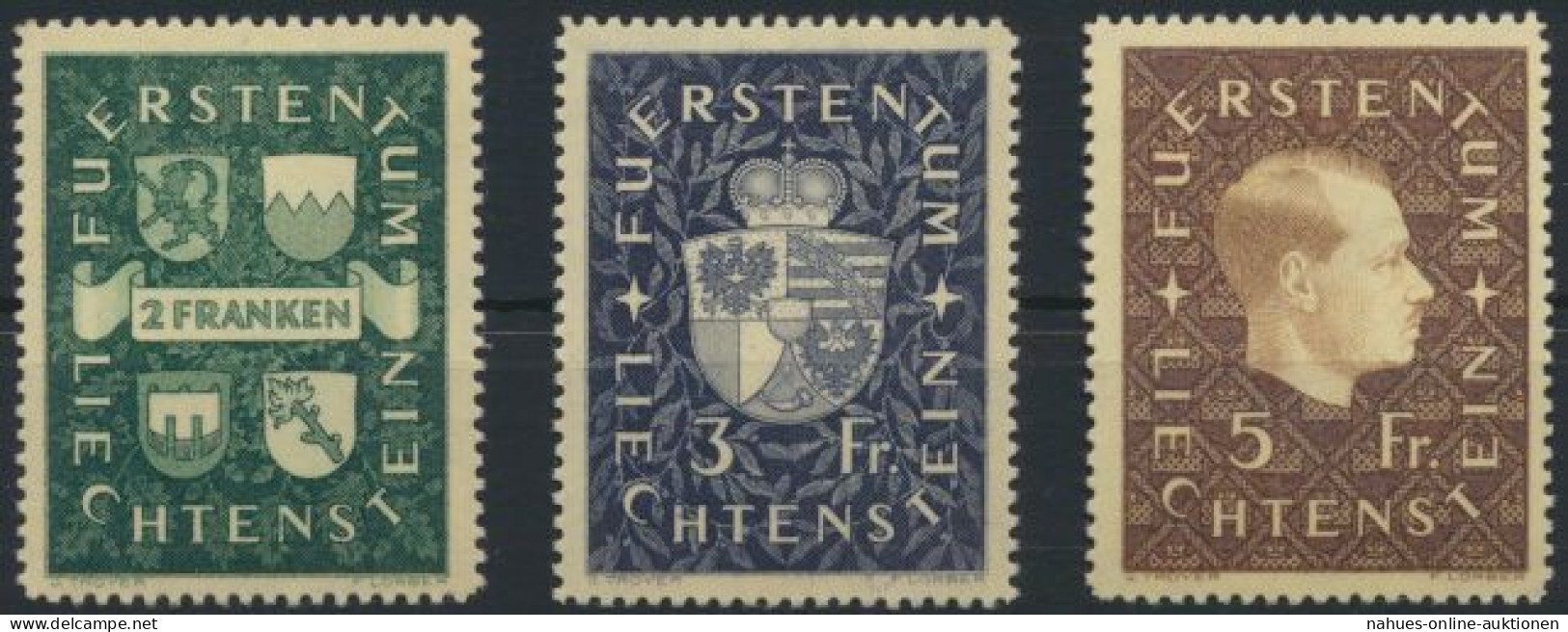 Liechtenstein 183-185 Wappen + Fürst Franz Josef Tadellos Postfrisch Kat 80,00 - Brieven En Documenten