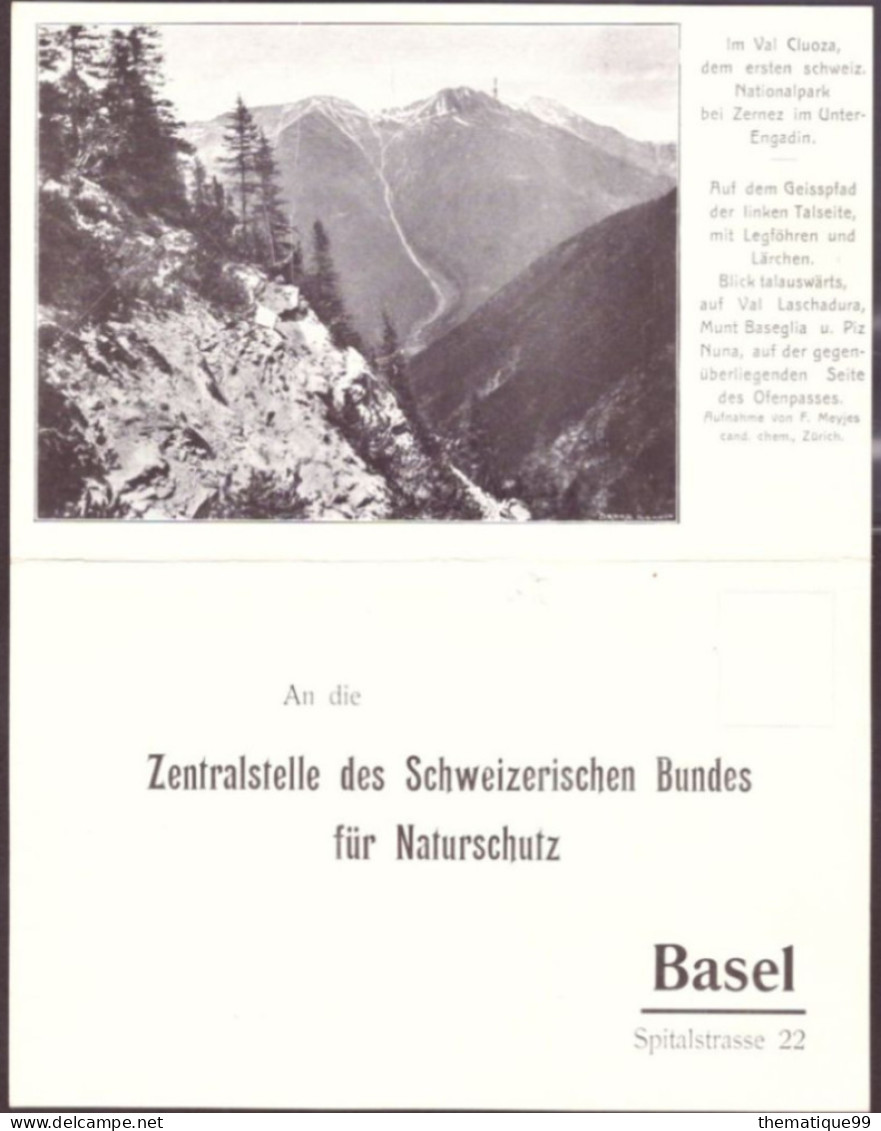 Entier Postal Suisse Timbré Sur Commande (vers 1910) Protection Nature, Montagne - Environment & Climate Protection