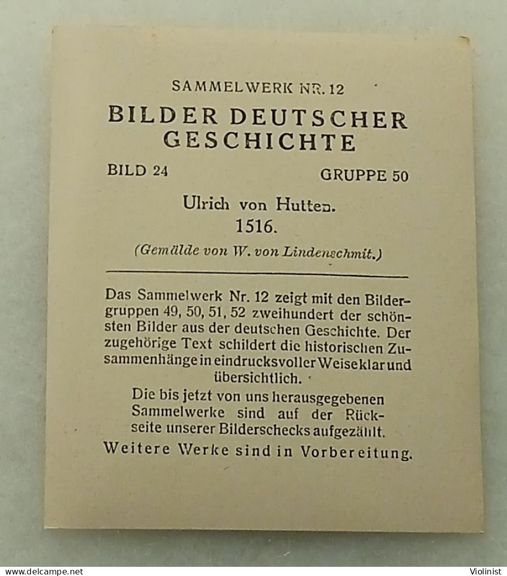 Bilder Deutscher Geschichte-Ulrich Von Hutten- 1516. - Histoire