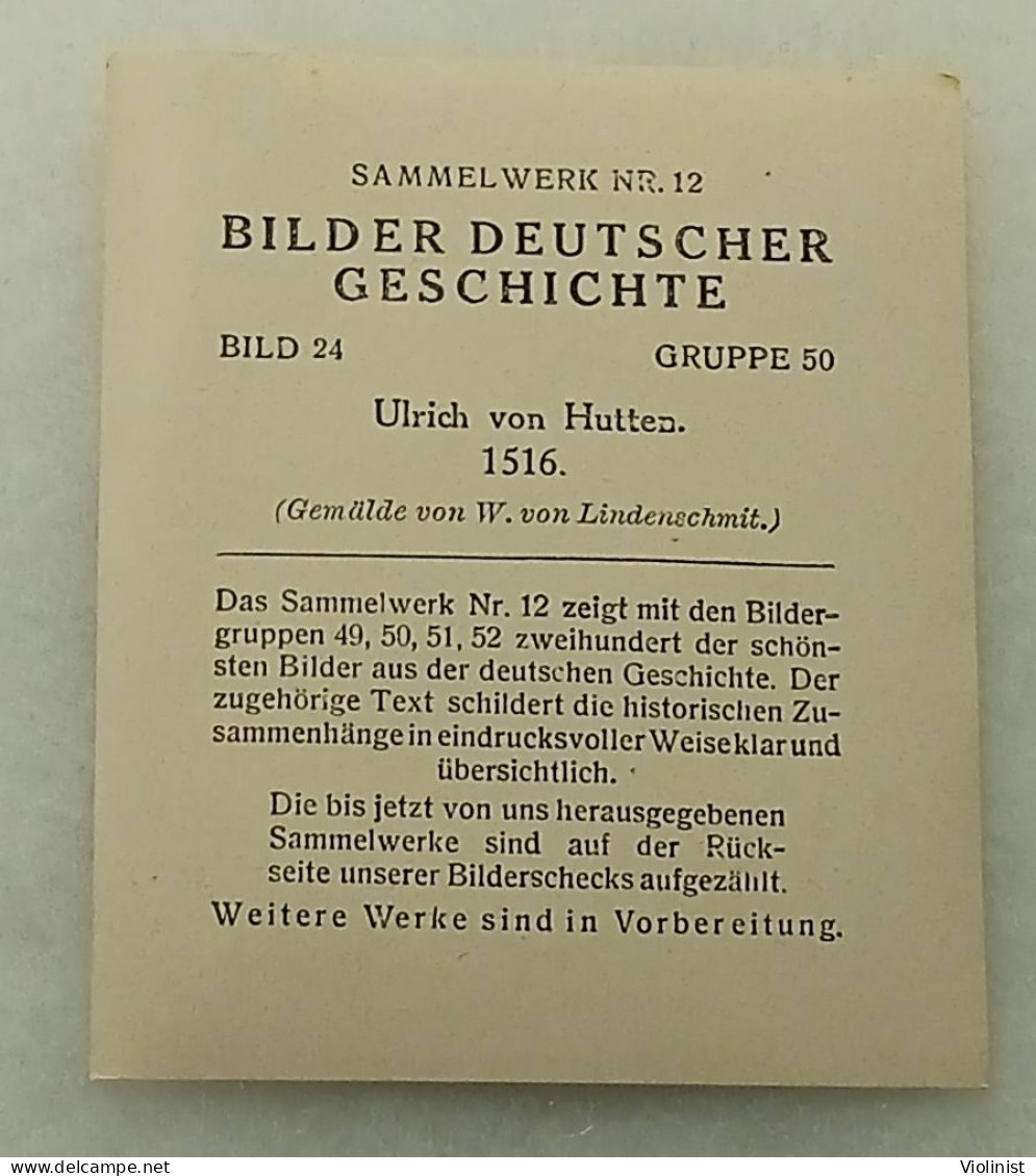 Bilder Deutscher Geschichte-Ulrich Von Hutten- 1516. - History