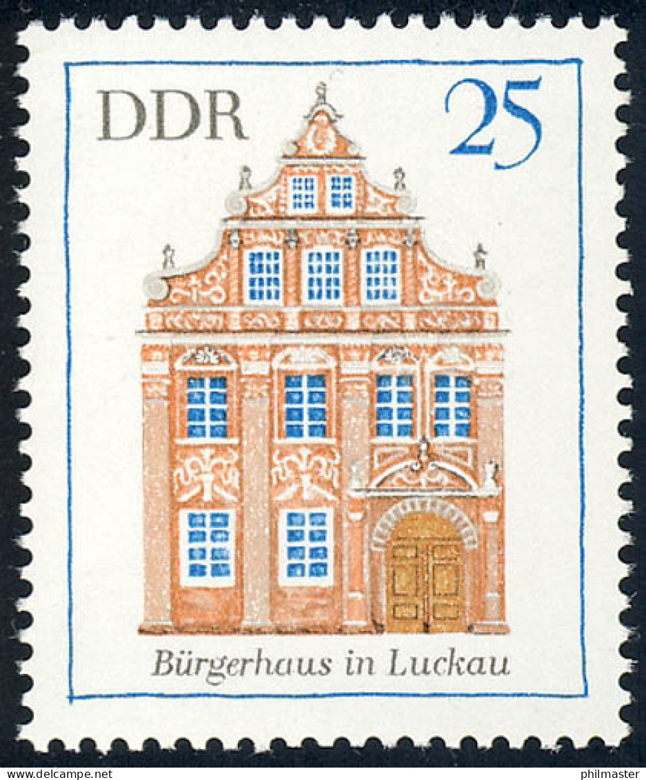 1437 Bauwerke Bürgerhaus Luckau 25 Pf ** - Unused Stamps
