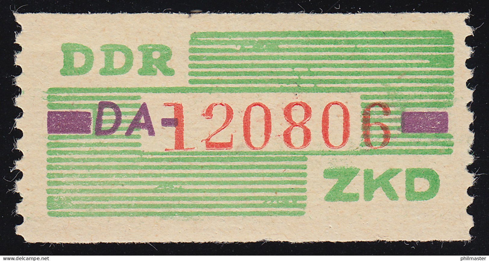 24-DA Dienst-B, Billet Rot Auf Grün, ** Postfrisch - Mint