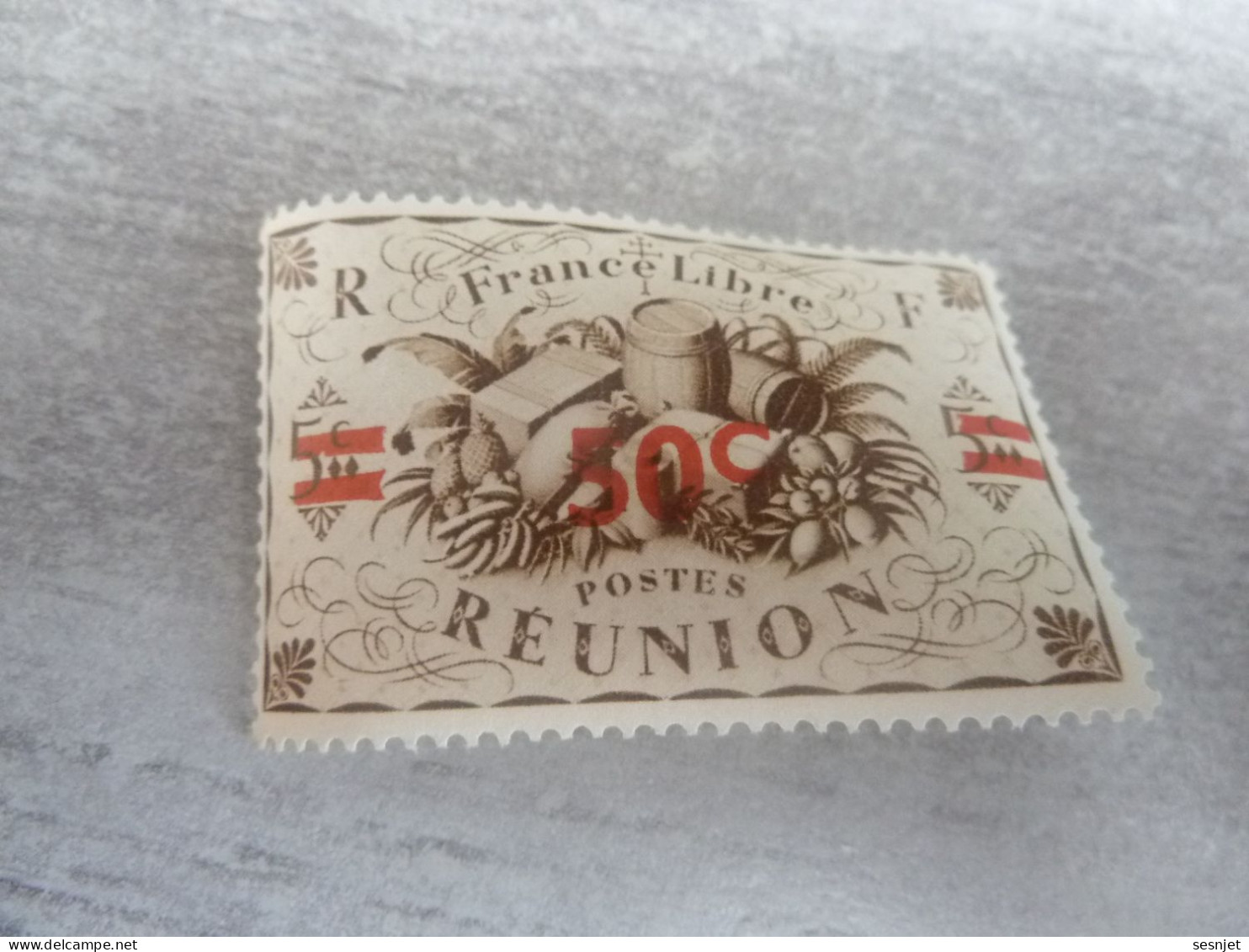 Série De Londres - France-Libre - Réunion  - 50c. S. 5c. - Yt 252 - Sépia - Neuf Sans Trace De Charnière - Année 1943 - - Nuovi