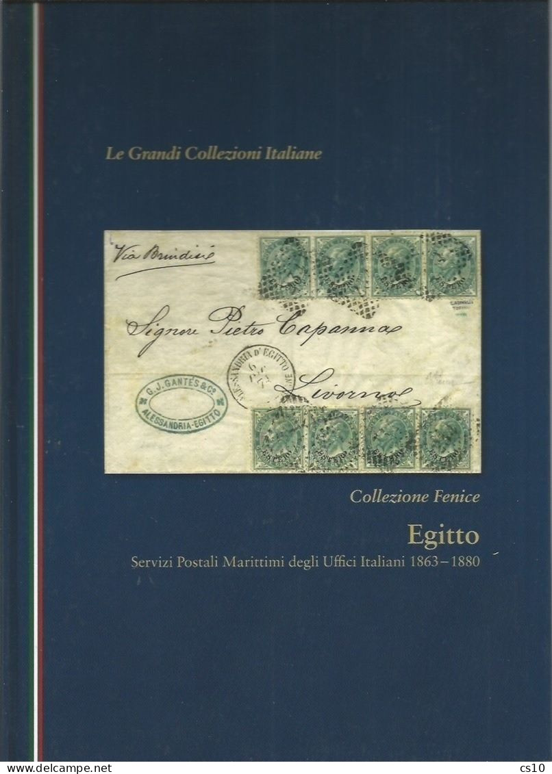 Volume Egitto Egypt Servizi Postali Marittimi Uffici Italiani 1863/80 Monografia Rilegato (blu) 90 Pagine 100 Foto - Afstempelingen