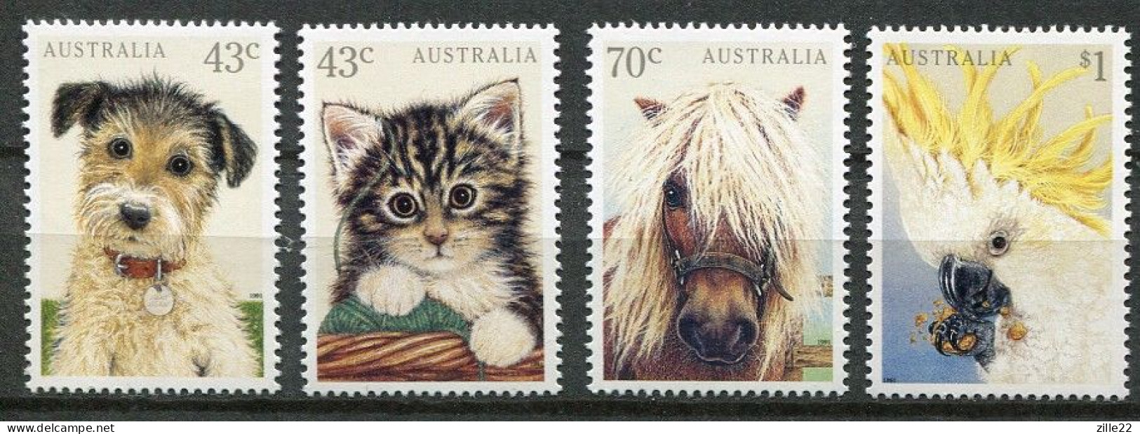 Australien Australia Mi# 1257-60 Postfrisch MNH - Fauna Pets - Altri & Non Classificati