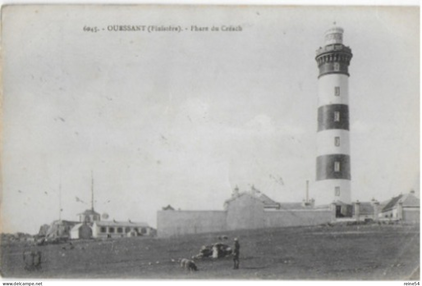 29 OUESSANT (Finistère) Phare Du Créach Circulé 1924 N° 6045 (animée) - Combrit Ste-Marine