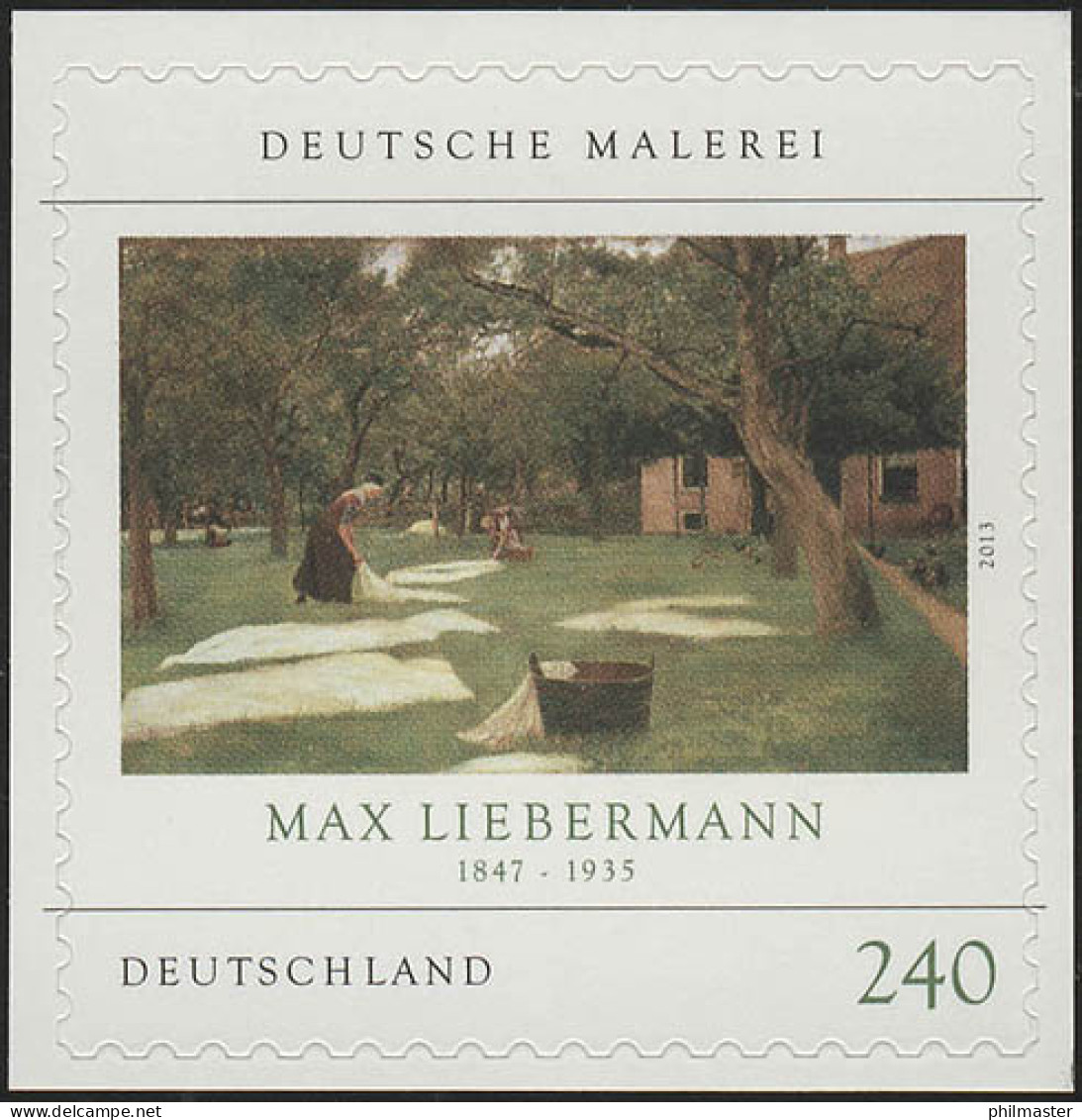2979 Max Liebermann SELBSTKLEBEND Auf Neutraler Folie, ** - Ongebruikt