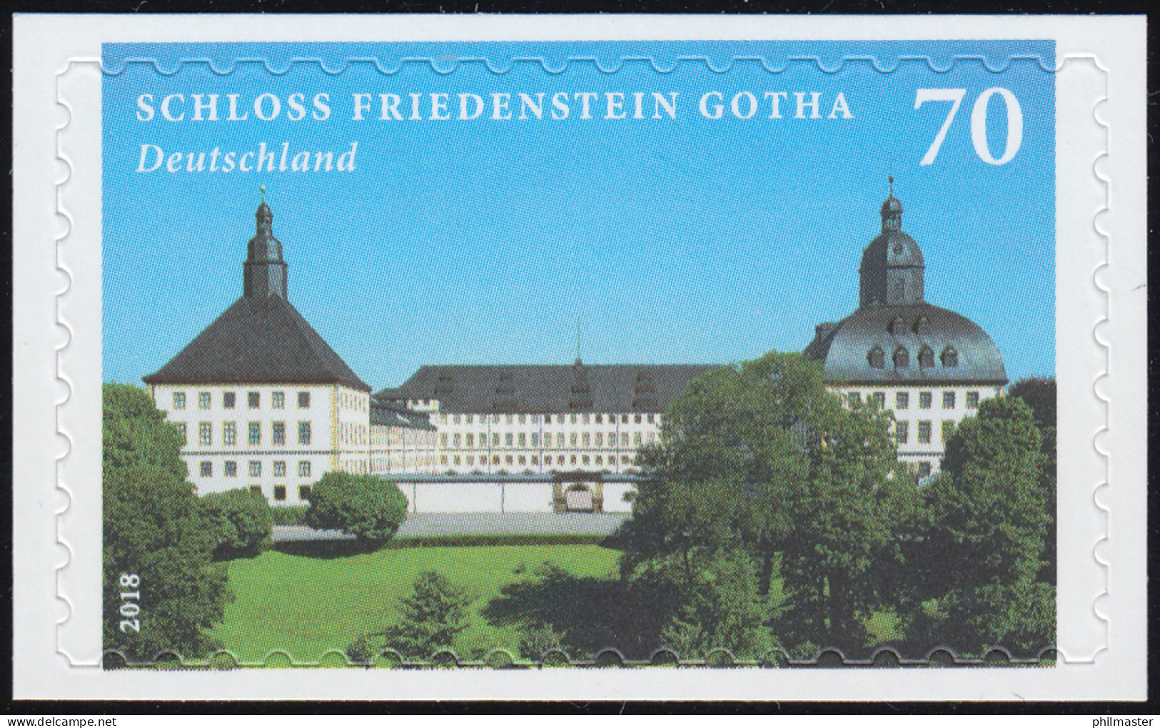 3388 Schloss Friedenstein Zu Gotha, Selbstklebend Auf Neutraler Folie, ** - Ongebruikt