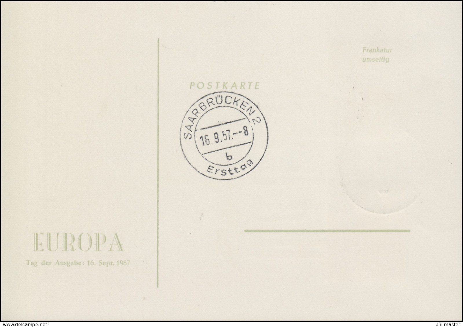 402-403 Europa CEPT 1957 Auf Maximumkarte Ersttagstempel SAARBRÜCKEN 16.9.1957 - Covers & Documents