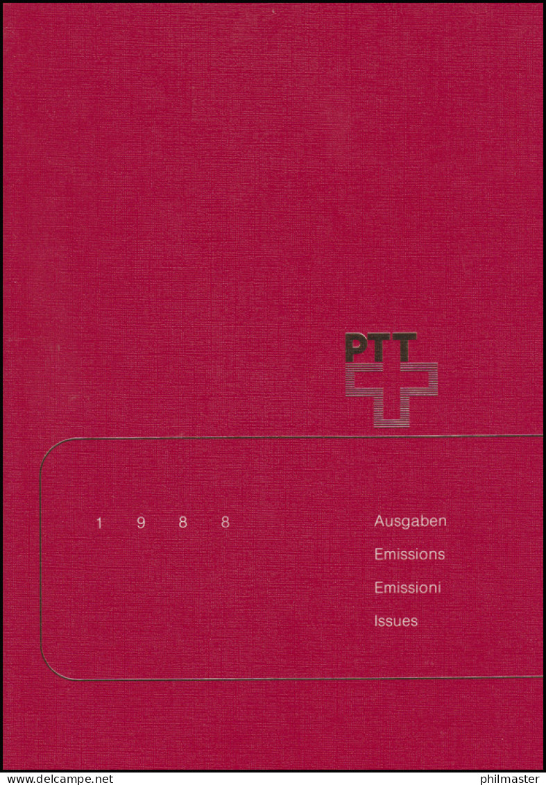 PTT-Jahrbuch Schweiz 1988, Alle Marken Mit Ersttagsstempel - Verzamelingen