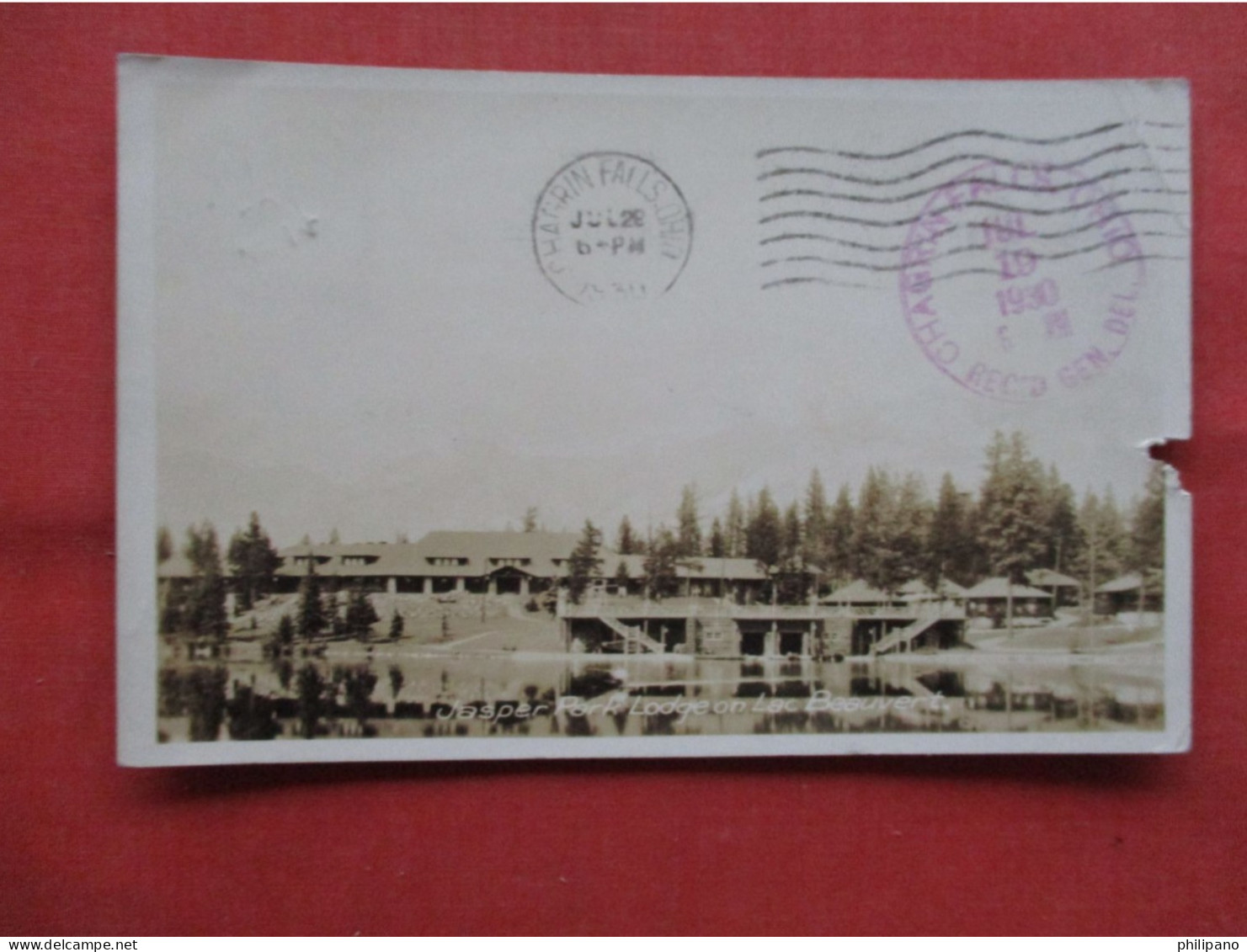 RPPC.  Jasper  Park Lodge.   Right.  Border Chip.  Canada > Alberta > Jasper     Ref 6362 - Jasper