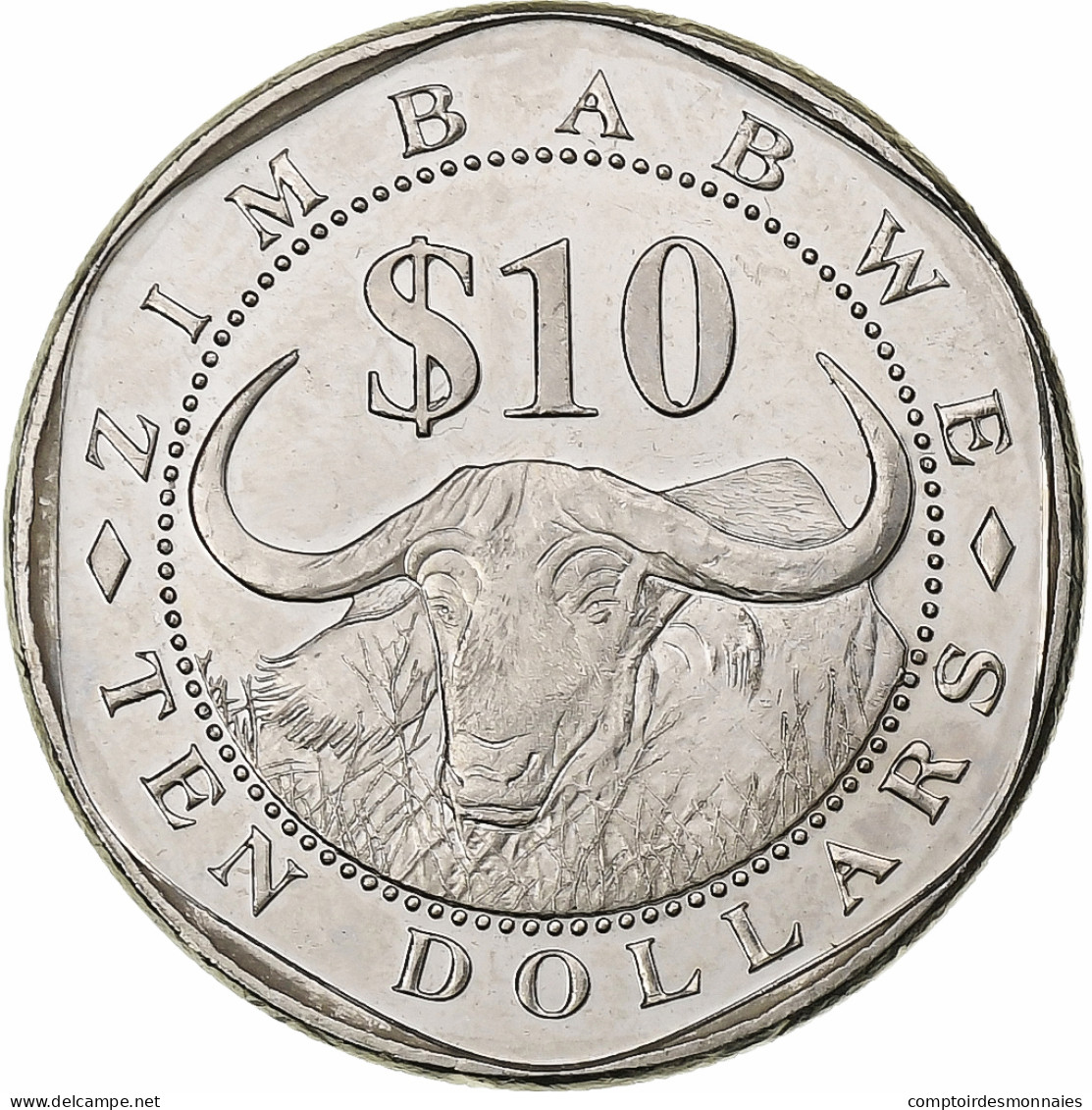 Zimbabwe, 10 Dollars, 2003, Harare, Nickel Plaqué Acier, SPL, KM:14 - Simbabwe
