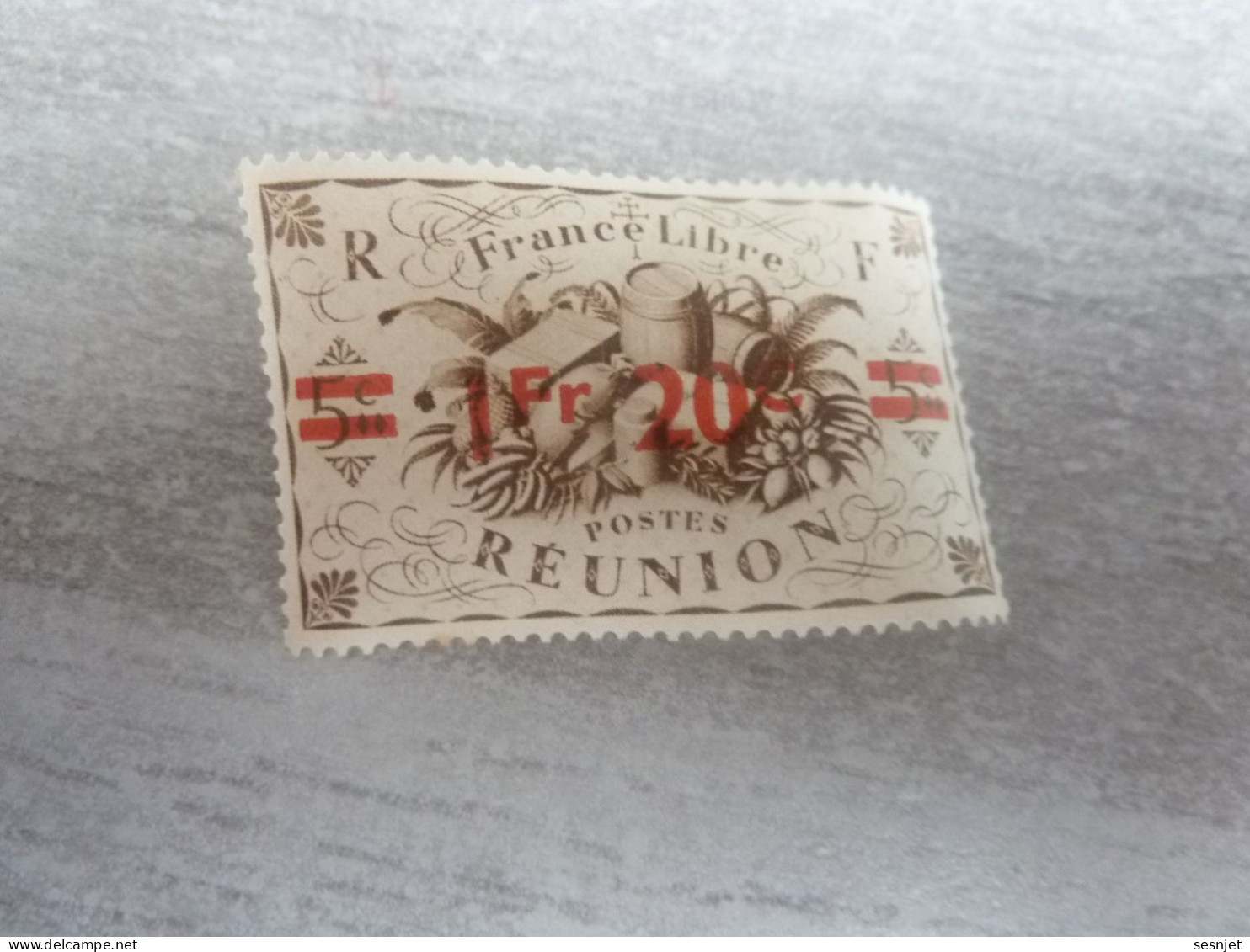 Série De Londres - France-Libre - Réunion  - 1f.20 S. 5c. - Yt 255 - Sépia - Neuf Sans Trace De Charnière - Année 1943 - - Unused Stamps