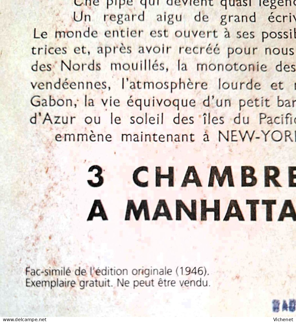 Georges Simenon - 3 Chambres à Manhattan - Auteurs Belges