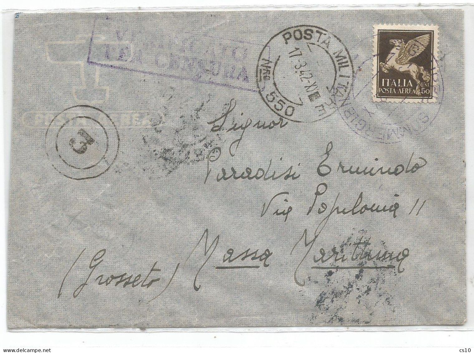 WW2 Basi Sommergibili Italiane Submarine Bases U-Boot #2 Documenti Postali Con CENSURA 1941/42 - Lotti E Collezioni