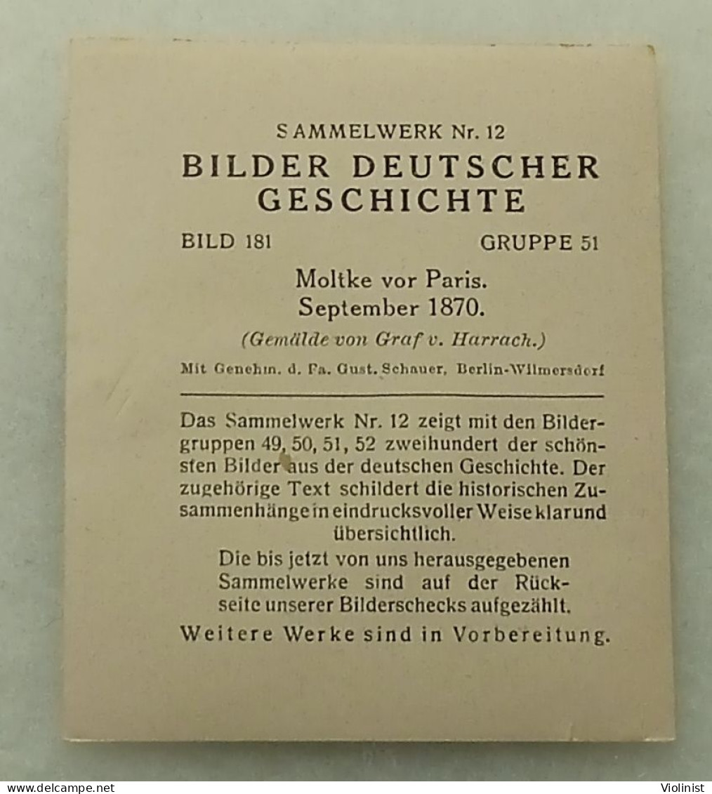 Bilder Deutscher Geschichte-Moltke Vor Paris.-September 1870. - Geschichte