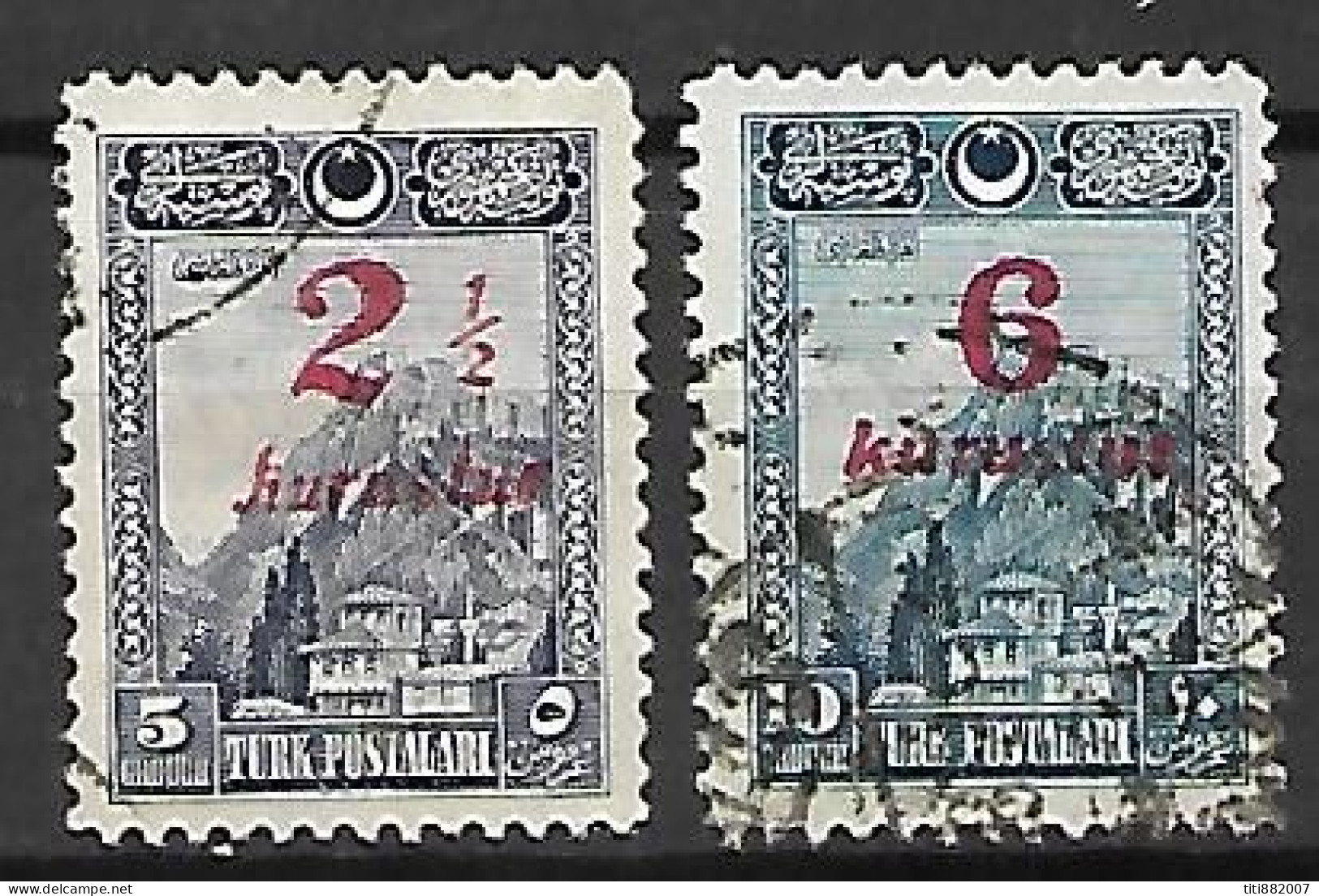 TURQUIE    -    1929.   Y&T N° 742 / 743 Oblitérés  .surchargés - Used Stamps