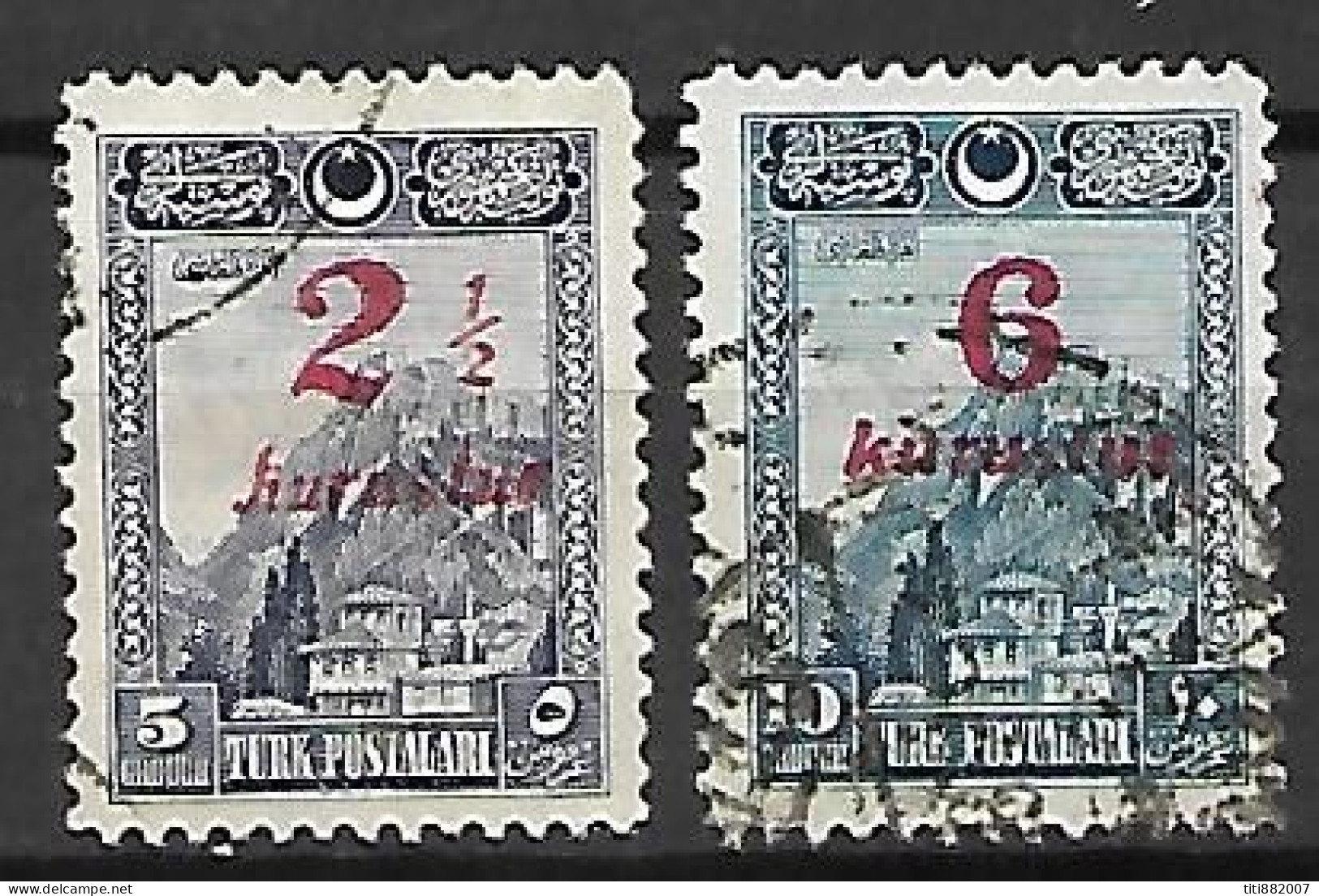 TURQUIE    -    1929.   Y&T N° 742 / 743 Oblitérés  .surchargés - Oblitérés