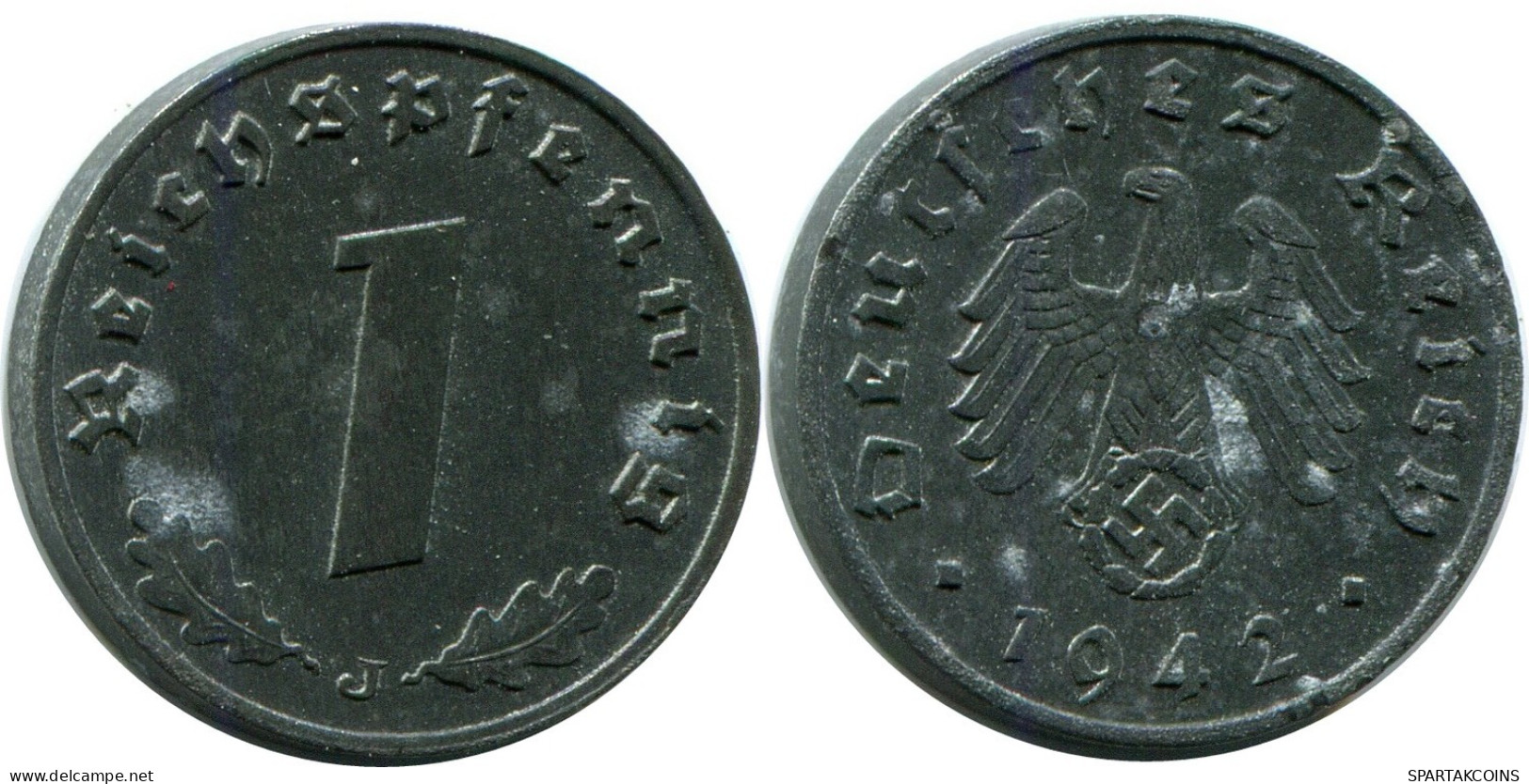 1 REICHSPFENNIG 1942 J GERMANY Coin #DB815.U.A - 1 Reichspfennig