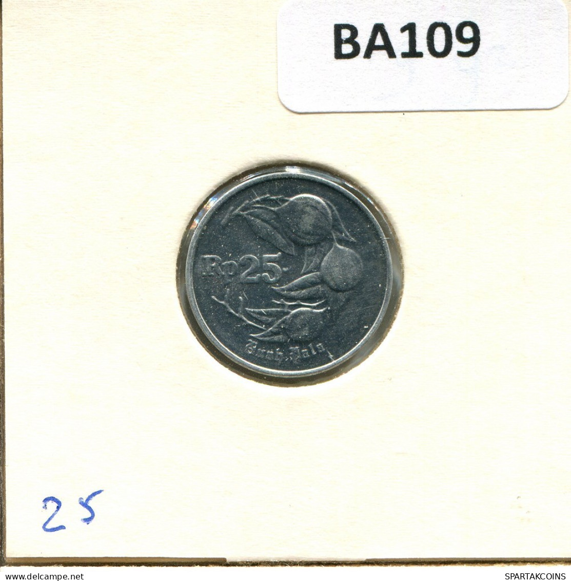 25 RUPIAH 1992 INDONESIA Moneda #BA109.E.A - Indonesia