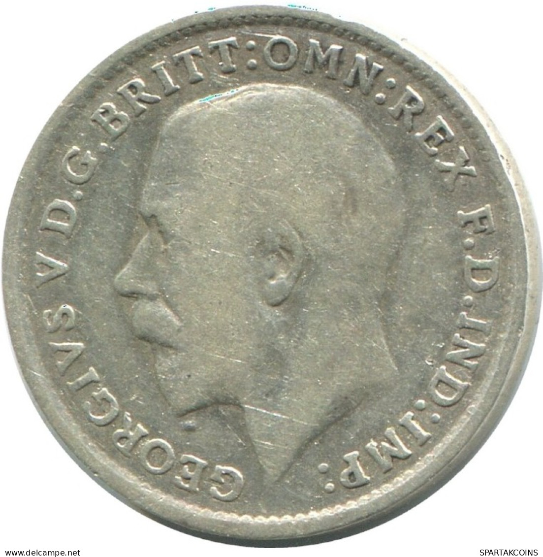 THREEPENCE 1918 UK GROßBRITANNIEN GREAT BRITAIN SILBER Münze #AG909.1.D.A - F. 3 Pence