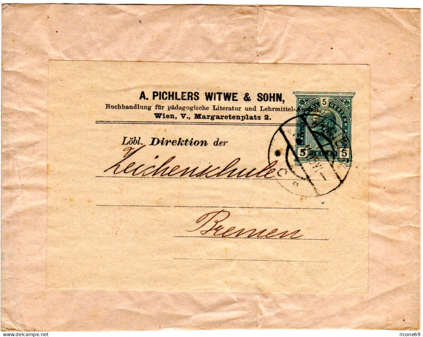Österreich 1905, Ab Wien Gebr. 5 H. Privatganzsache A. Pichlers Witwe & Sohn - Factories & Industries