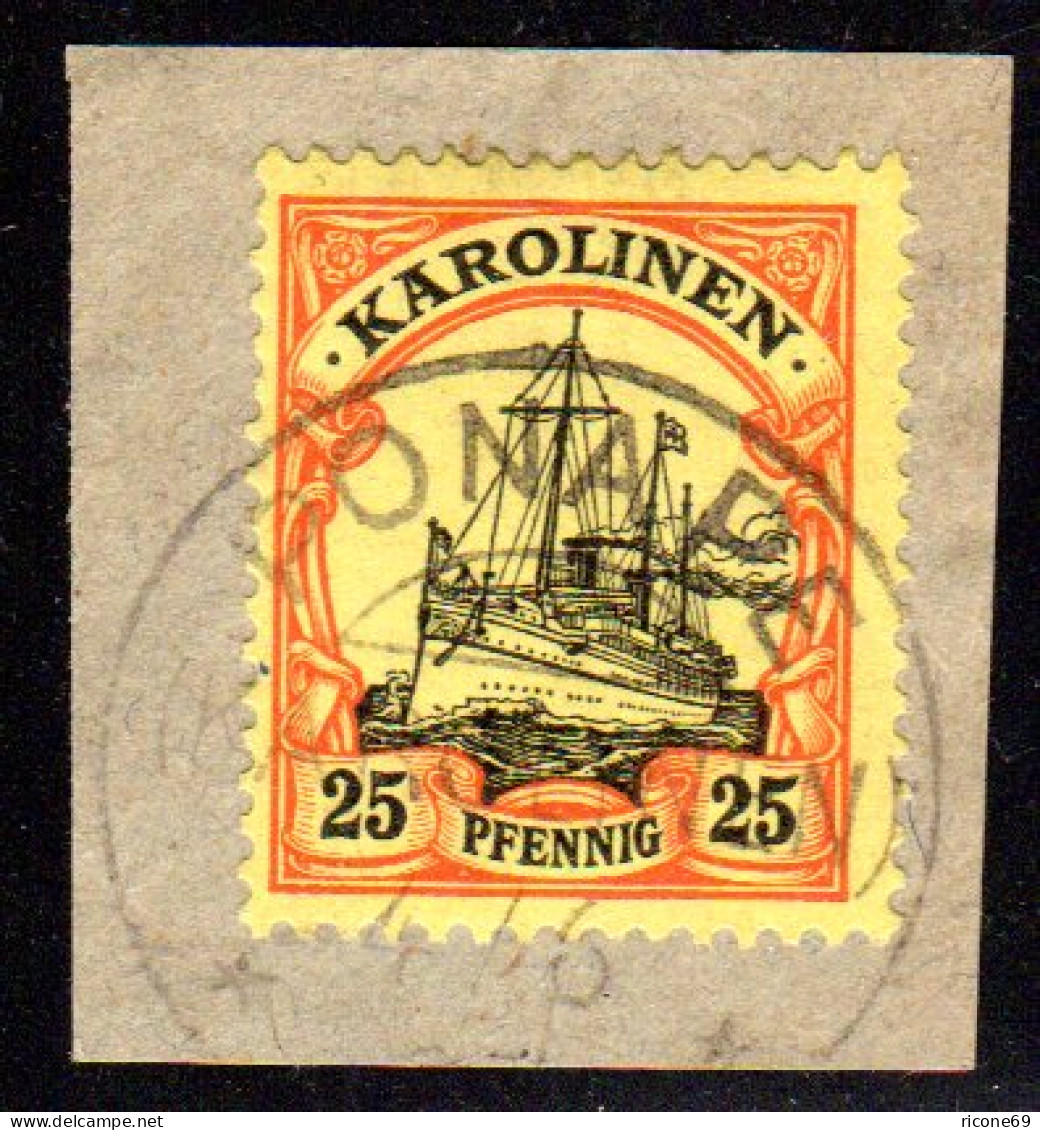 Karolinen 11, 25 Pf. Auf Schönem Briefstück M. Stpl. PONAPE. - Islas Carolinas
