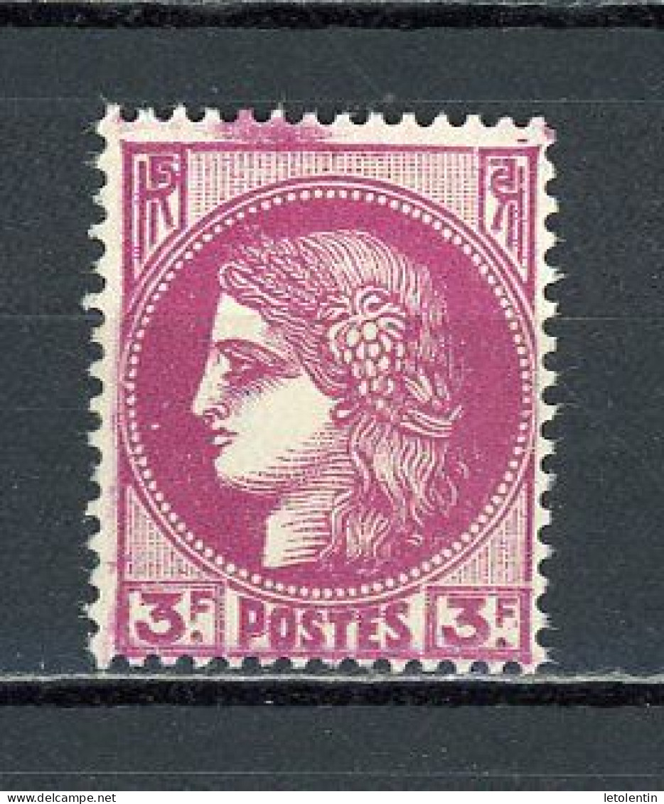 FRANCE -   TYPE CERES 3,00 BRUN ROUGE - N° Yvert 375** PETITE MACULATION - Nuevos